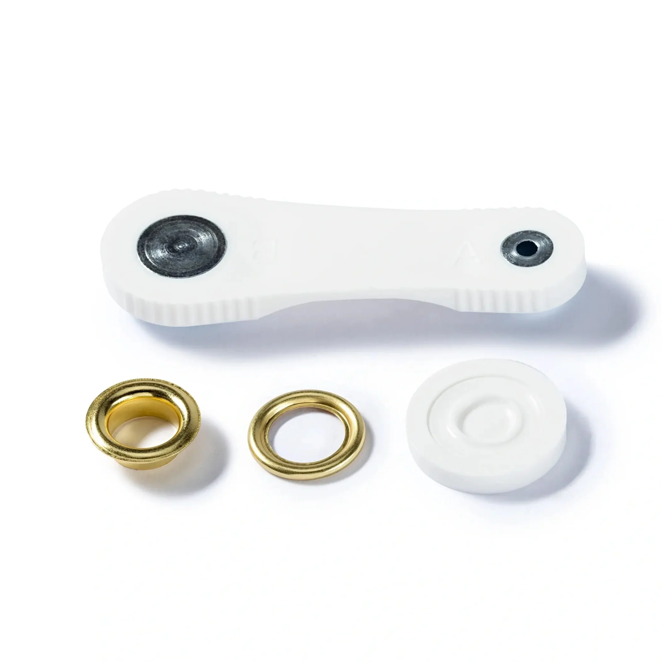 Eyelets with washers 11 mm gold with tools 15pc - Image 2