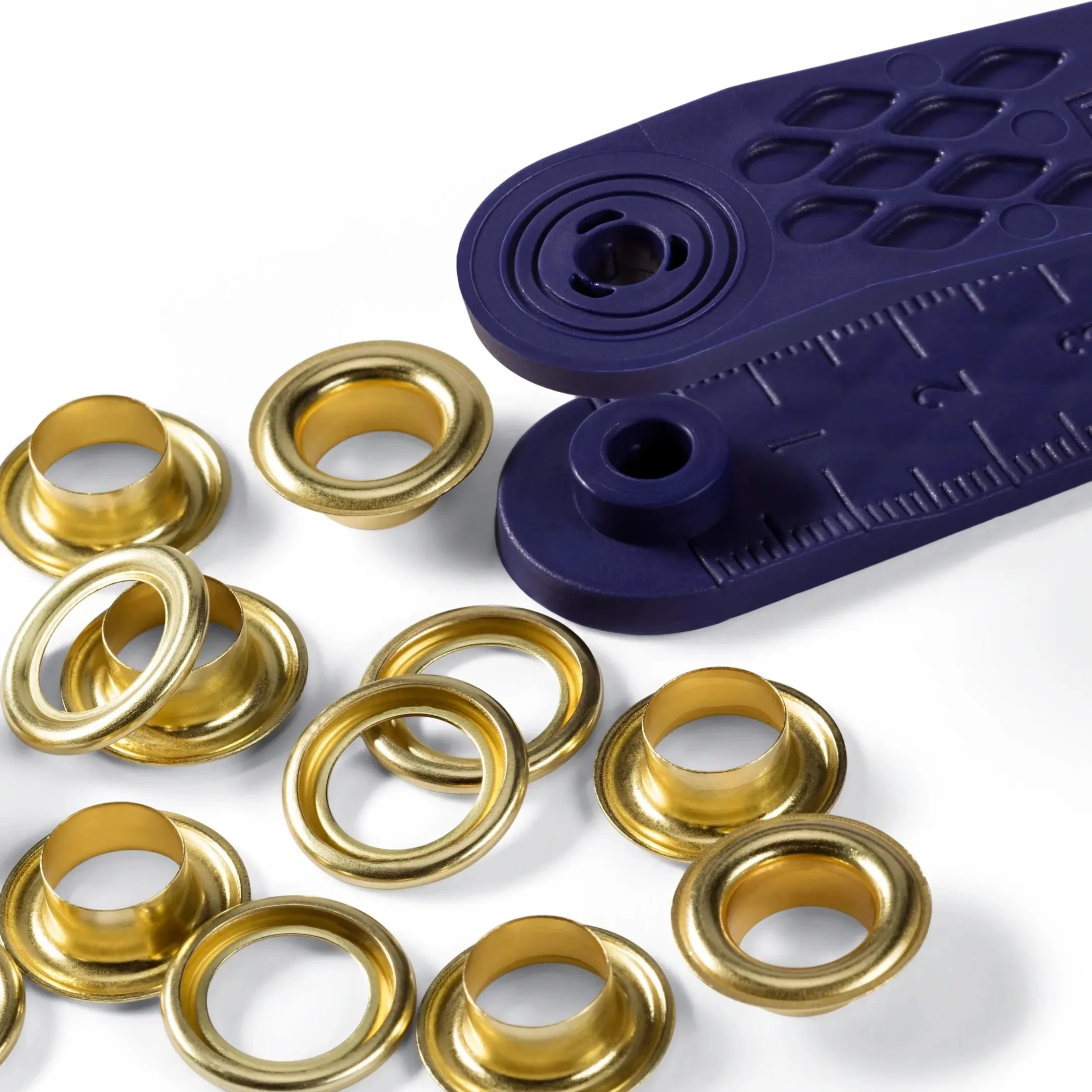 Eyelets with washers 8 mm gold with tools 24pc - Image 3