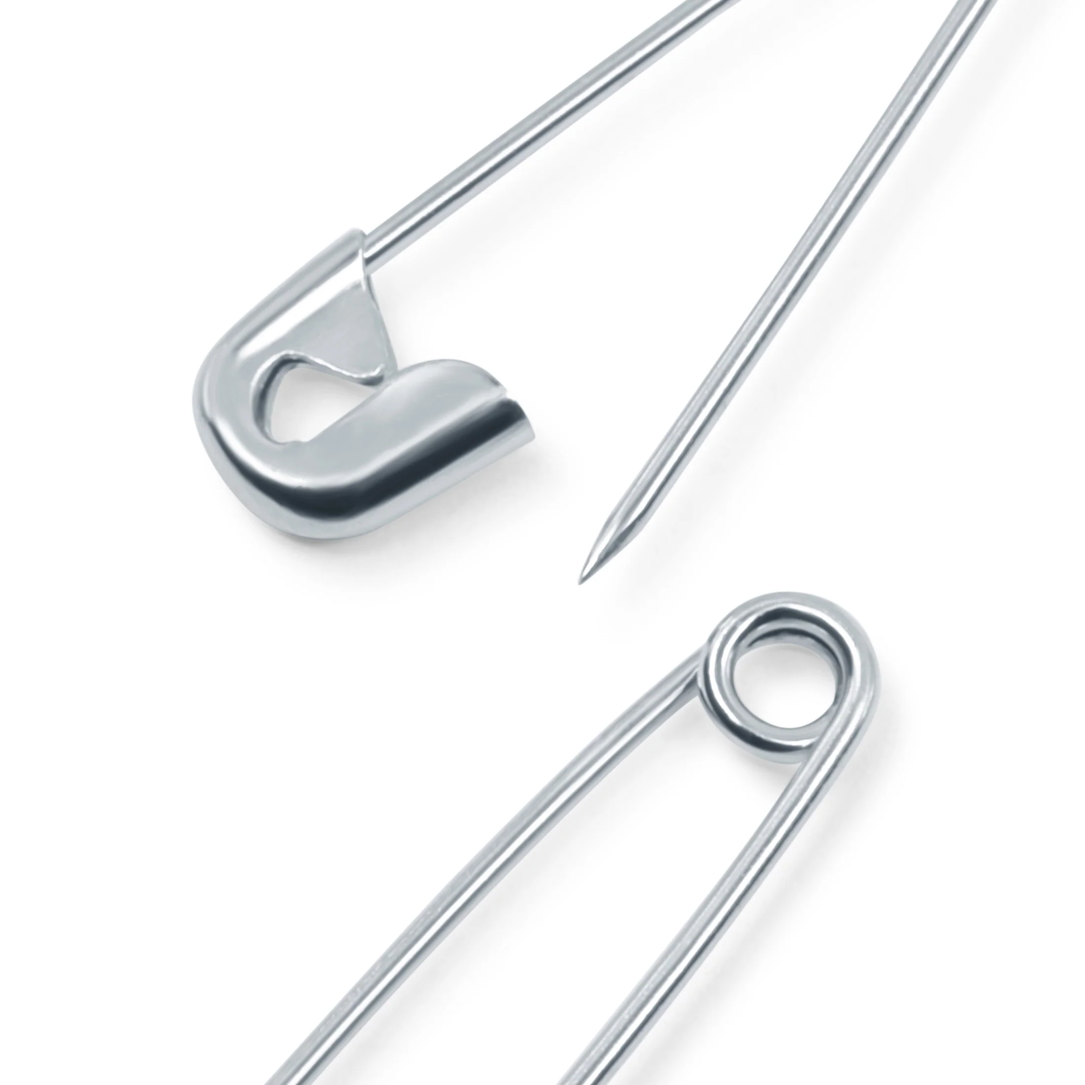 Safety Pins, Silver, Brass - Image 2