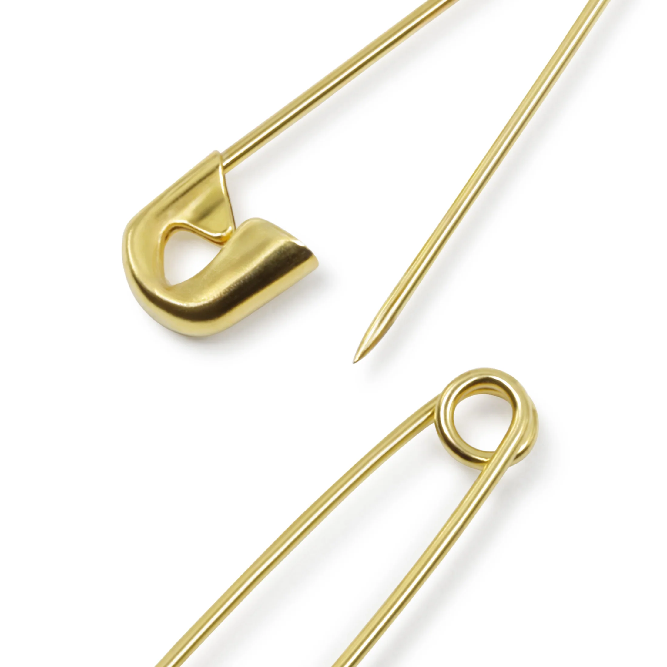 Safety Pins, Gold, Brass - Image 2