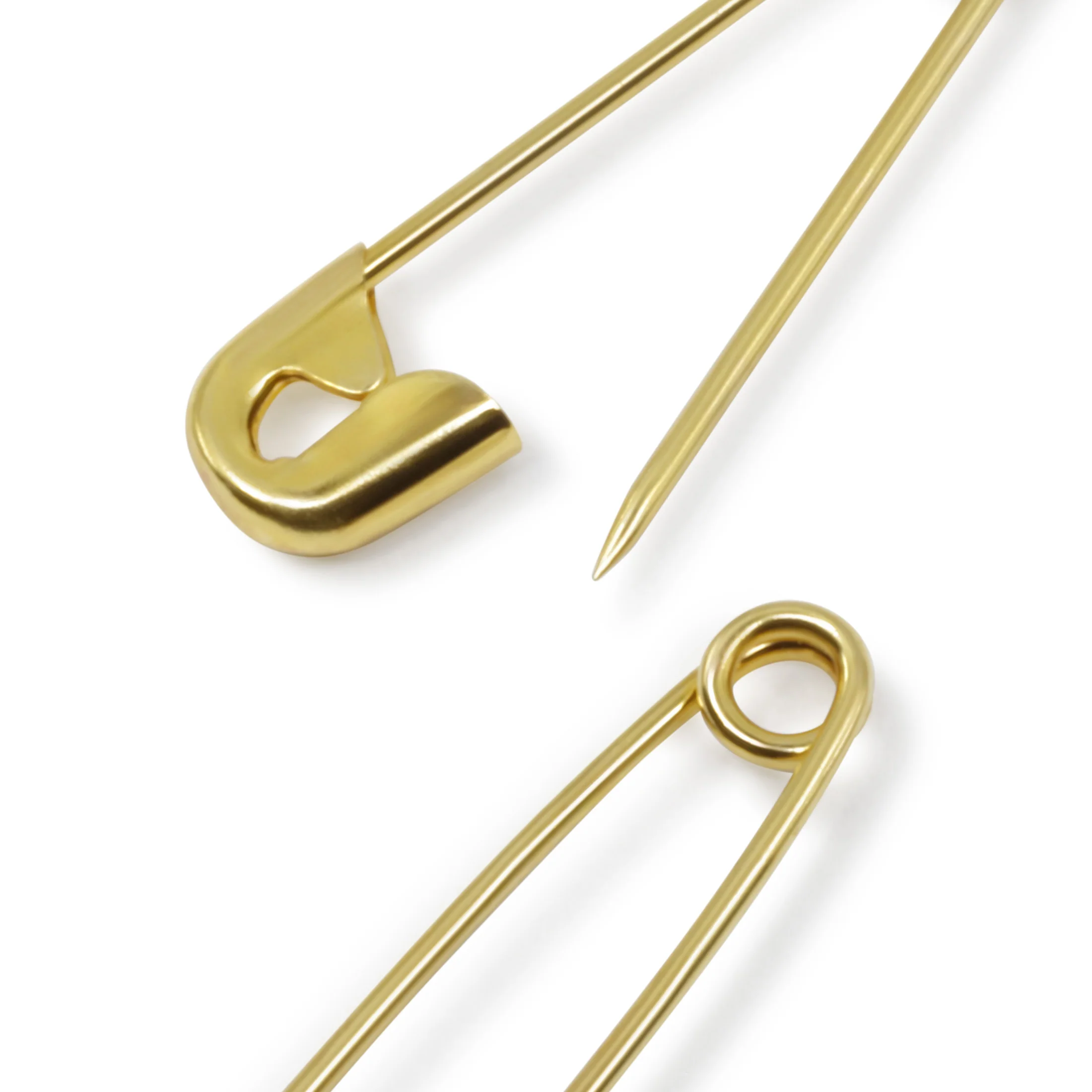 Safety Pins, Gold, Brass - Image 2