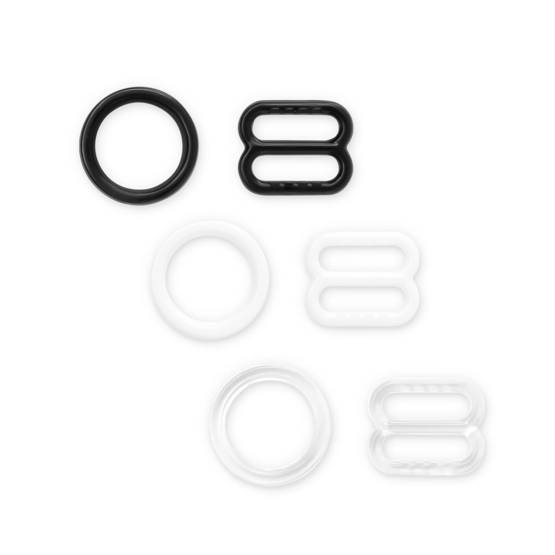 3/8" Lingerie Strap Slides & Rings, Assorted, 3 Sets - Image 3