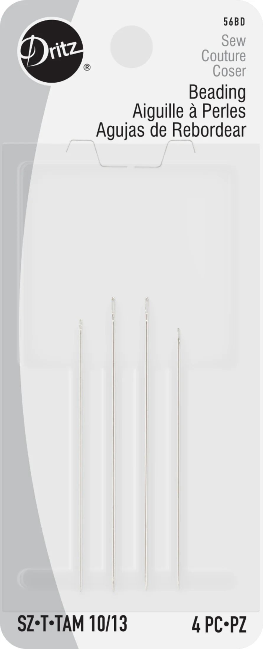 Beading Hand Needles, Size 10/13, 4 pc
