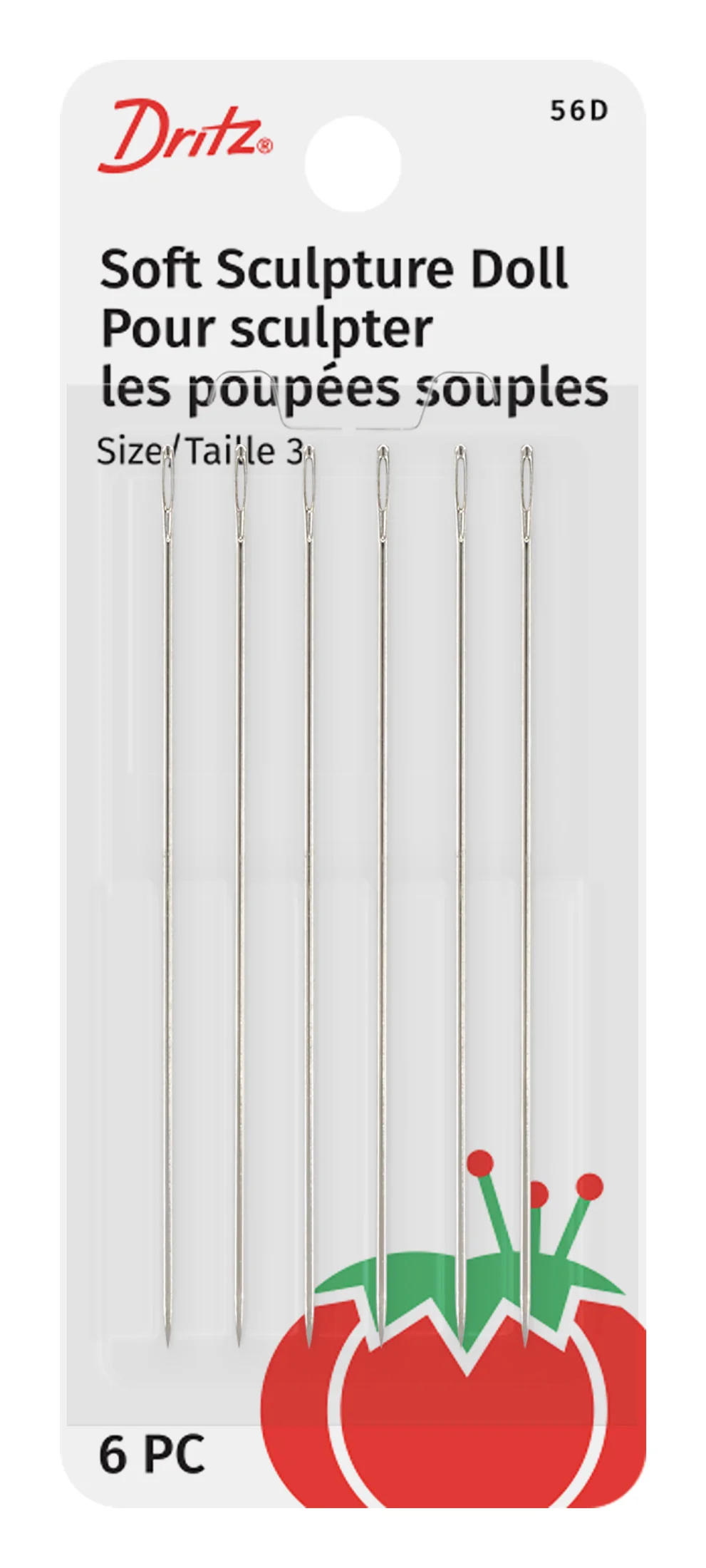 Doll Hand Needles, Size 3, 6 pc