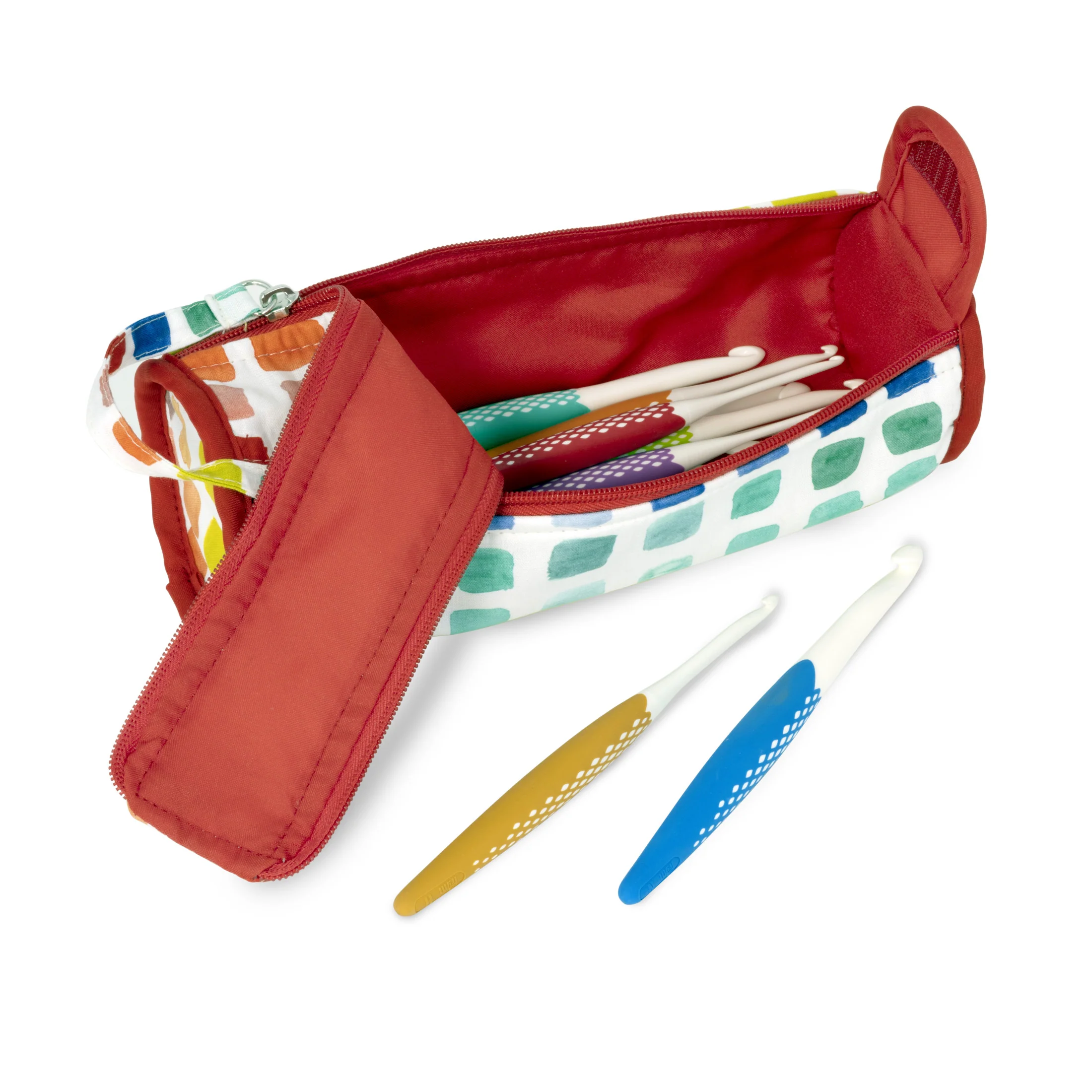 Crochet Hook Roll & Organizer, Rainbow Specks - Image 4