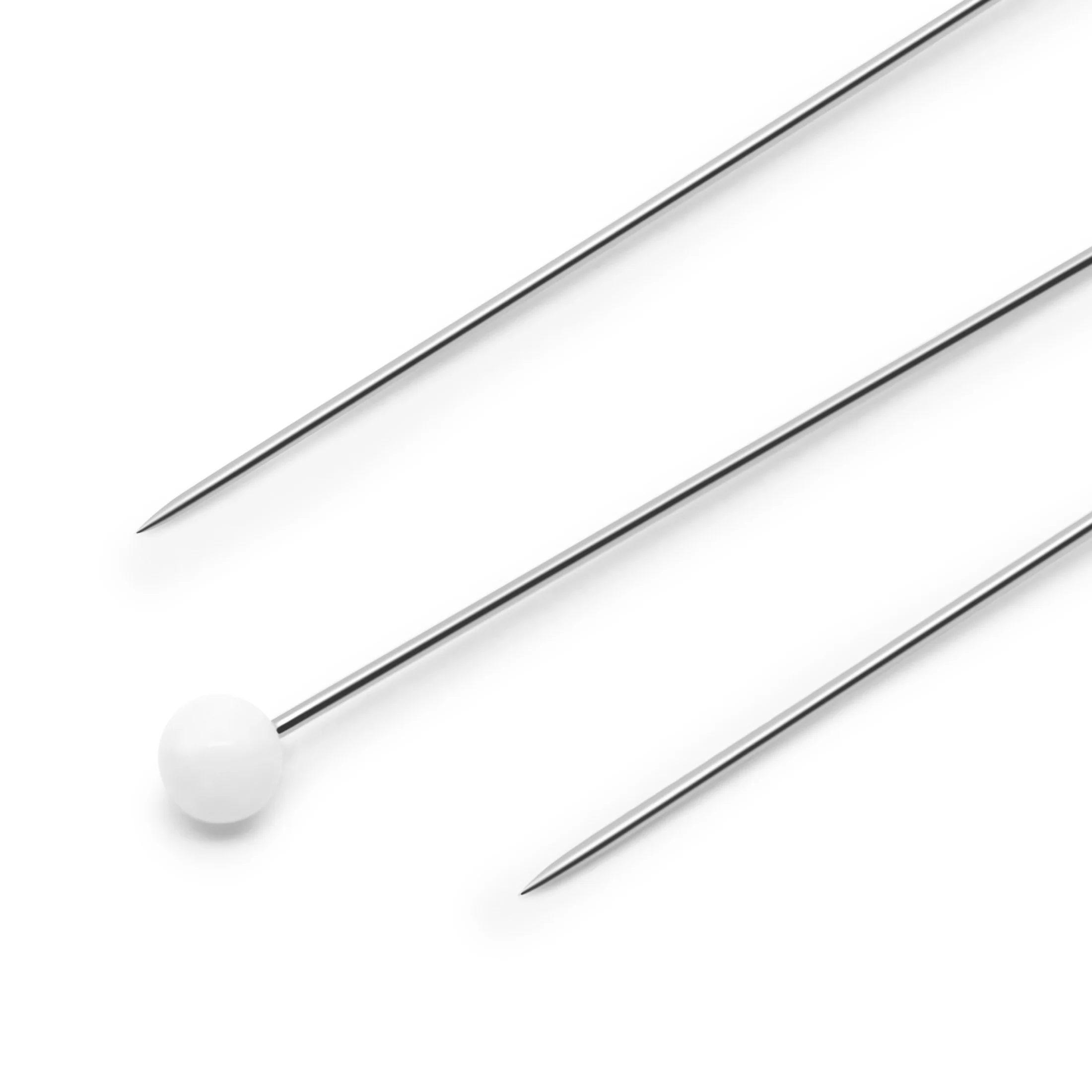 1-3/8" Extra-Fine Glass Head Pins, White, 250 pc - Image 2