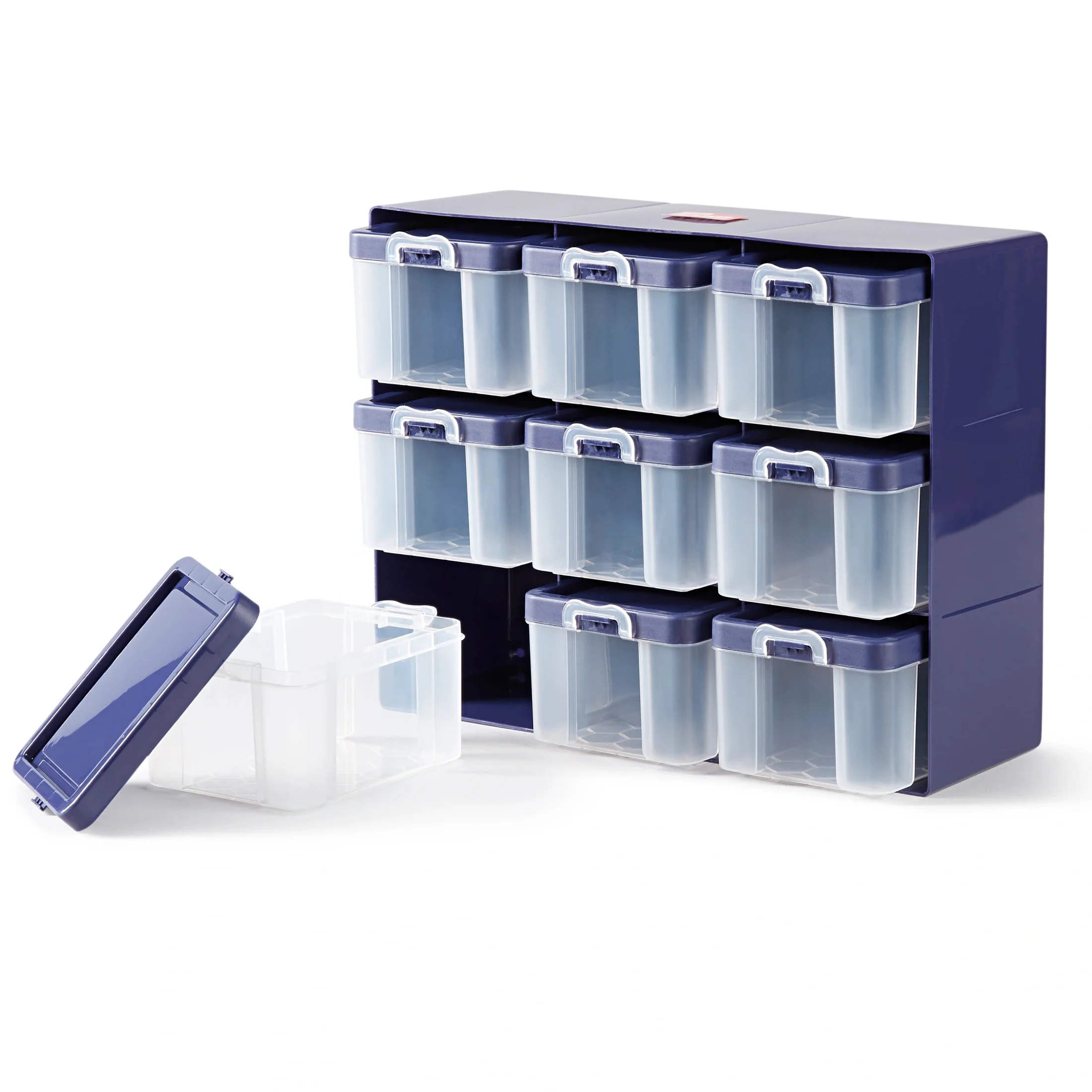 Organizer Box, Clear, 9 Compartments