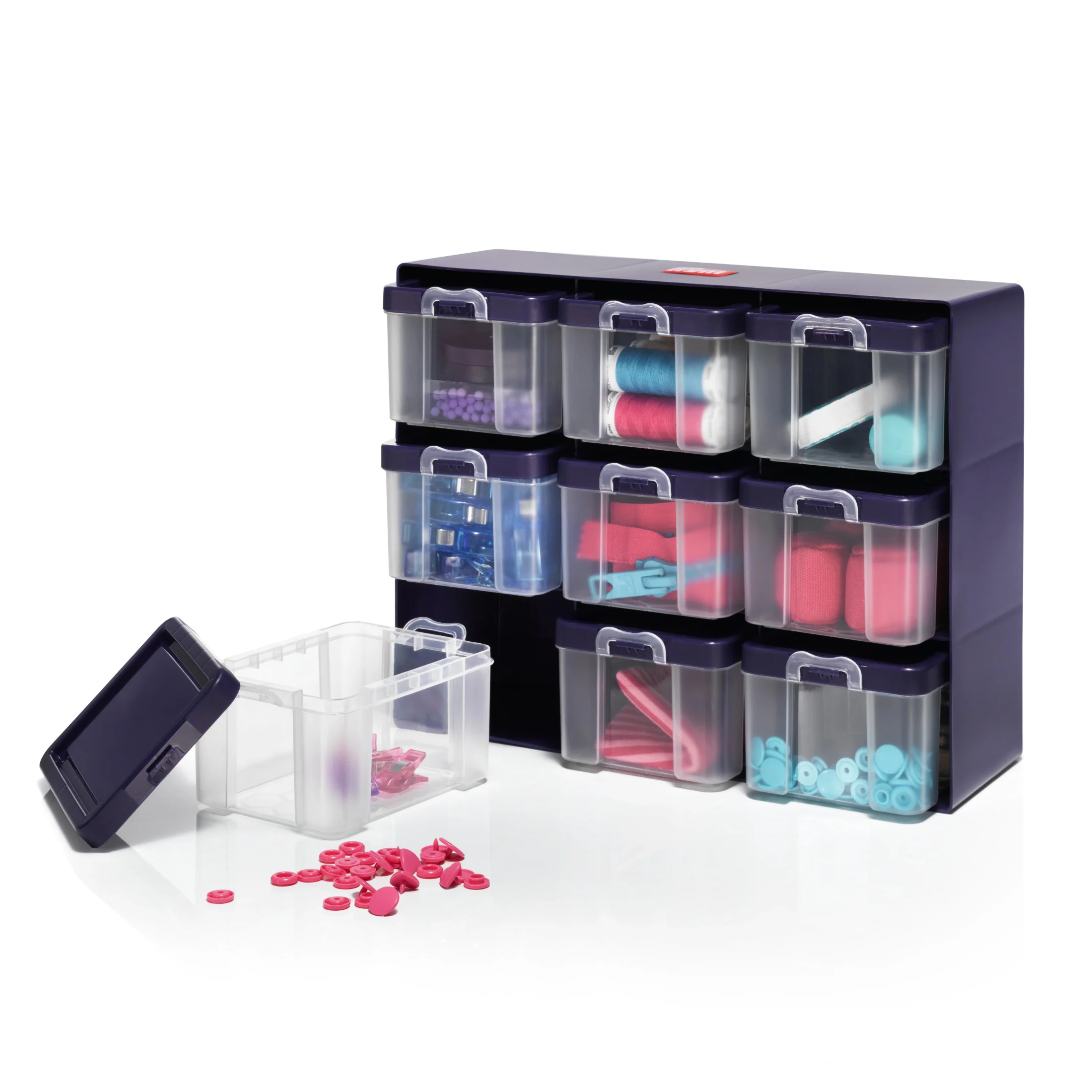 Organizer Box, Clear, 9 Compartments - Image 2