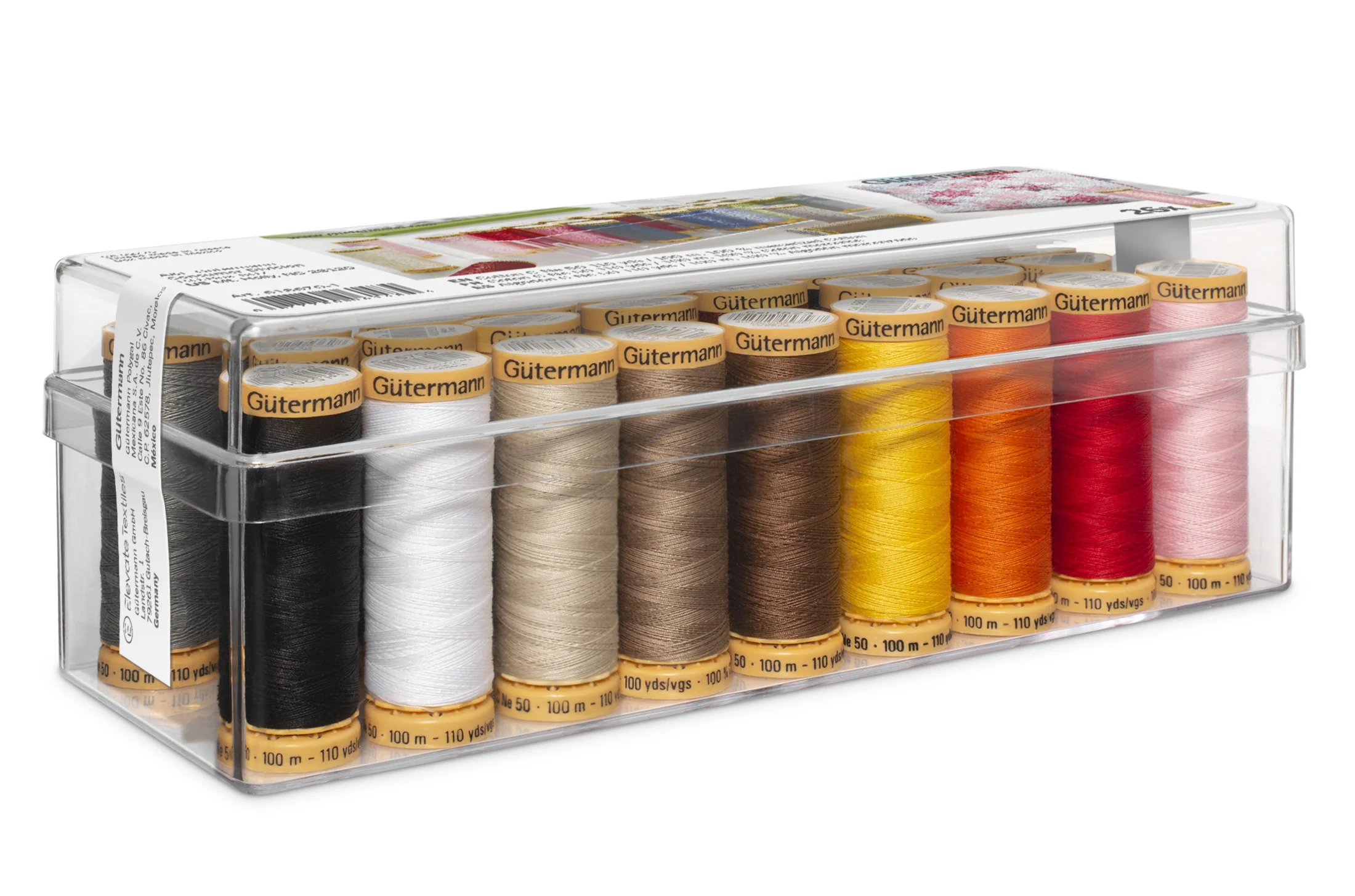 Cotton Thread Box, Assorted, 26 Spools