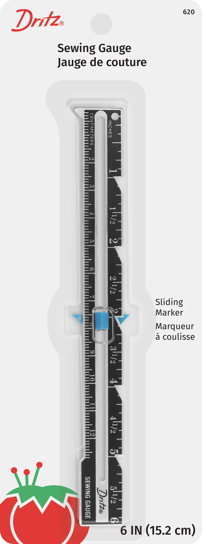Sewing Gauge with Sliding Marker