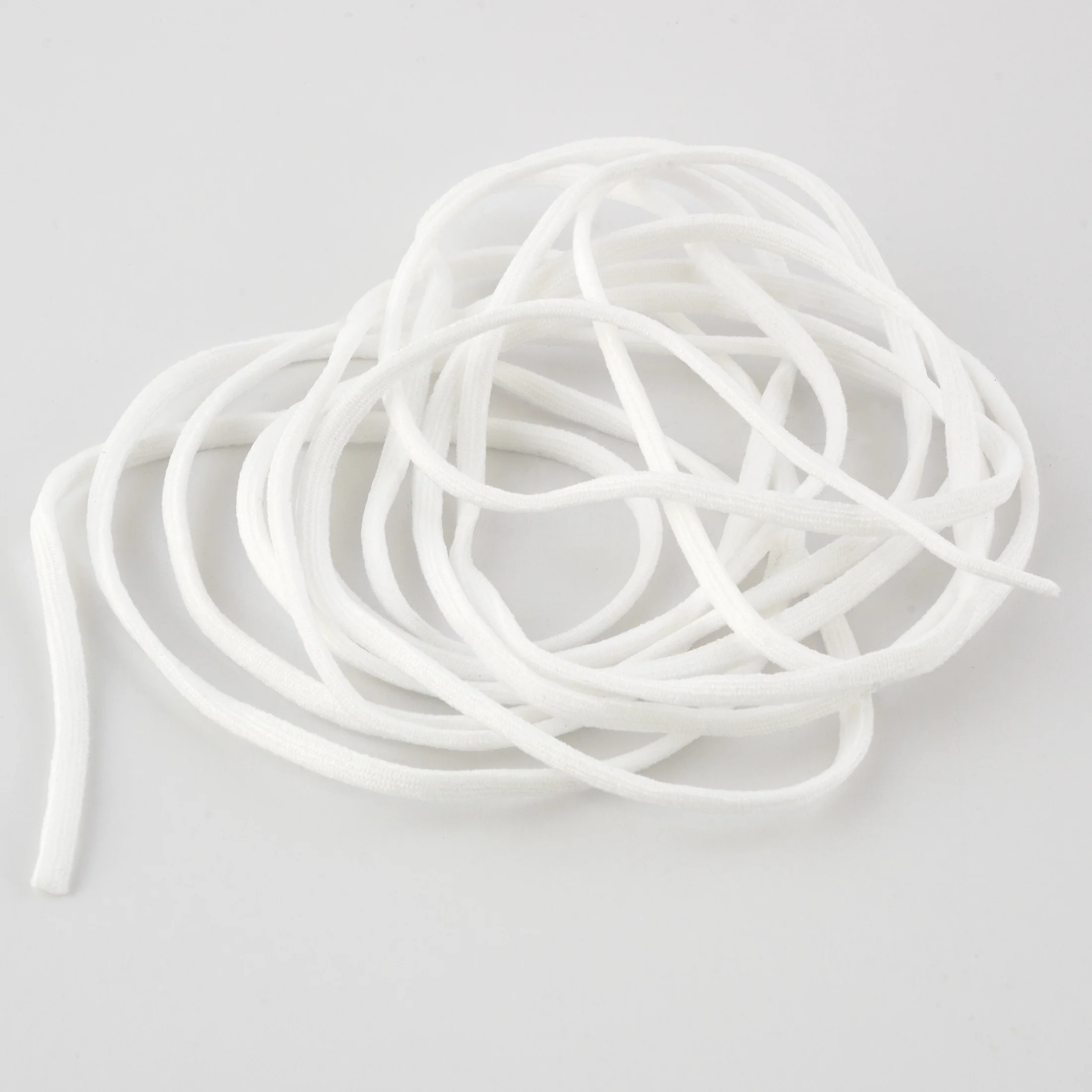 4mm Face Mask Elastic, White, 3 yd - Image 2