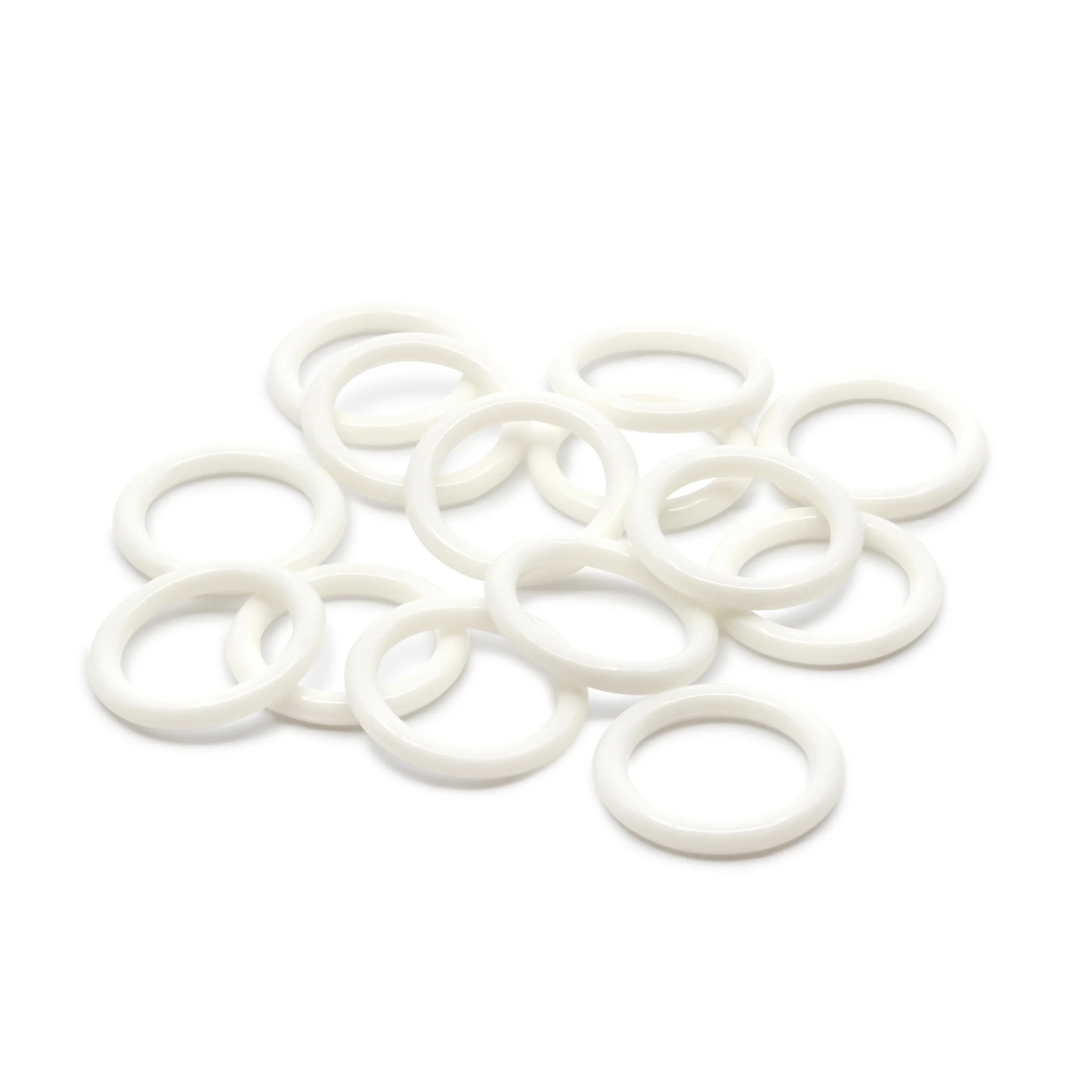 1-1/8" Plastic Rings, White, 14 pc - Image 4
