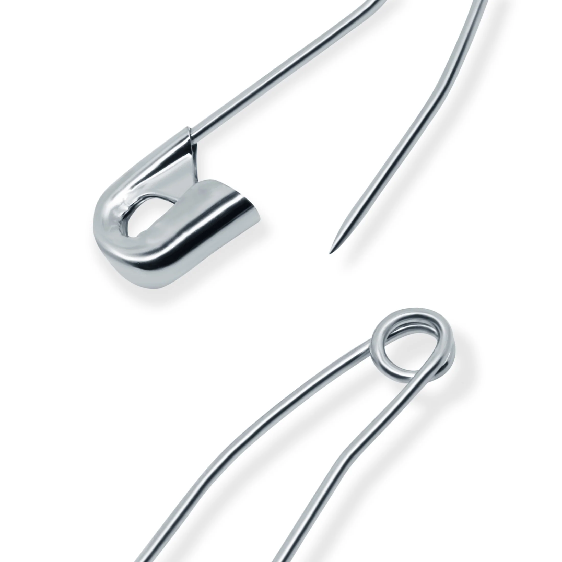 1-1/16" Curved Safety Pins, Nickel, 50 pc - Image 3