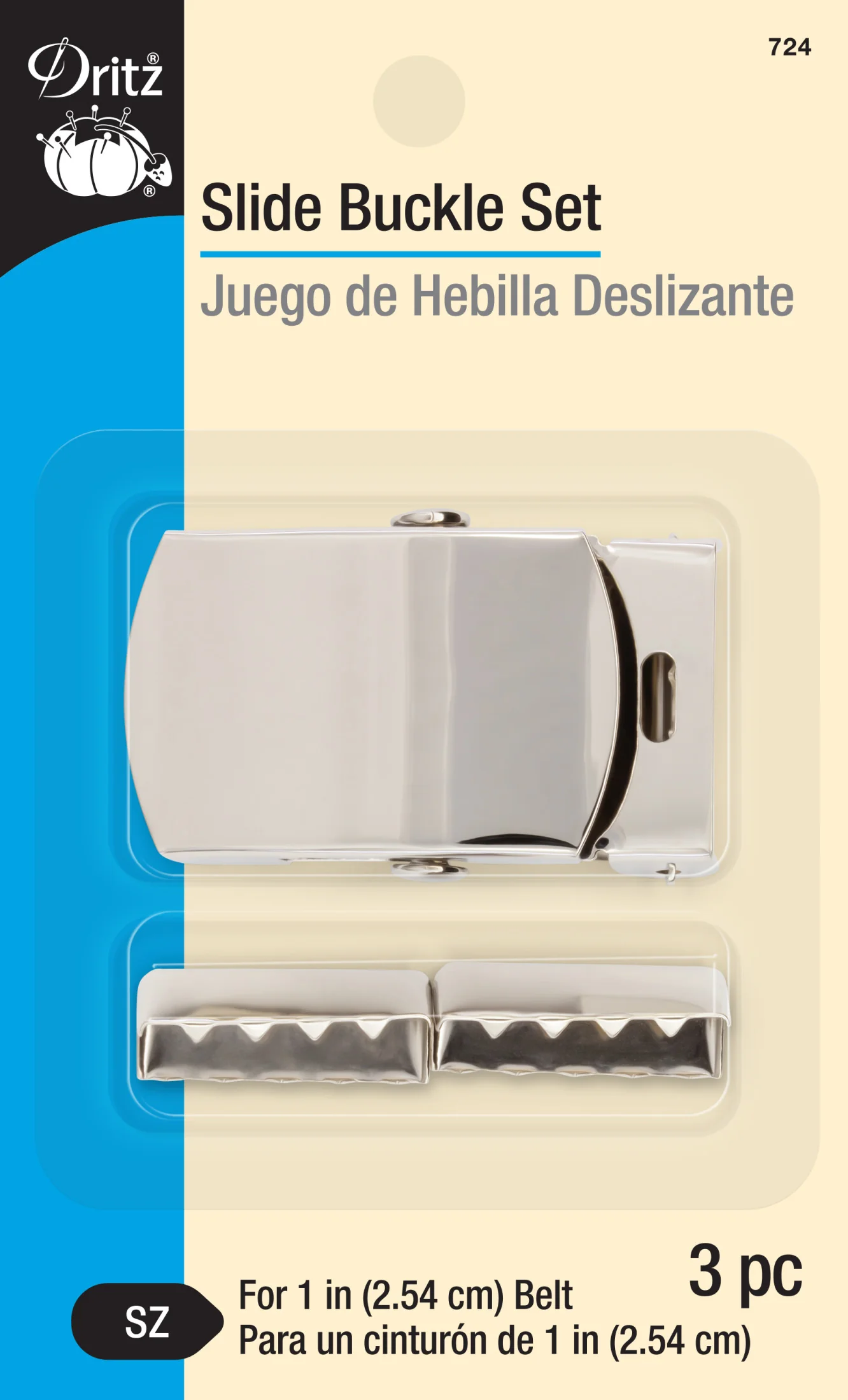 Slide Buckle Set, Nickel