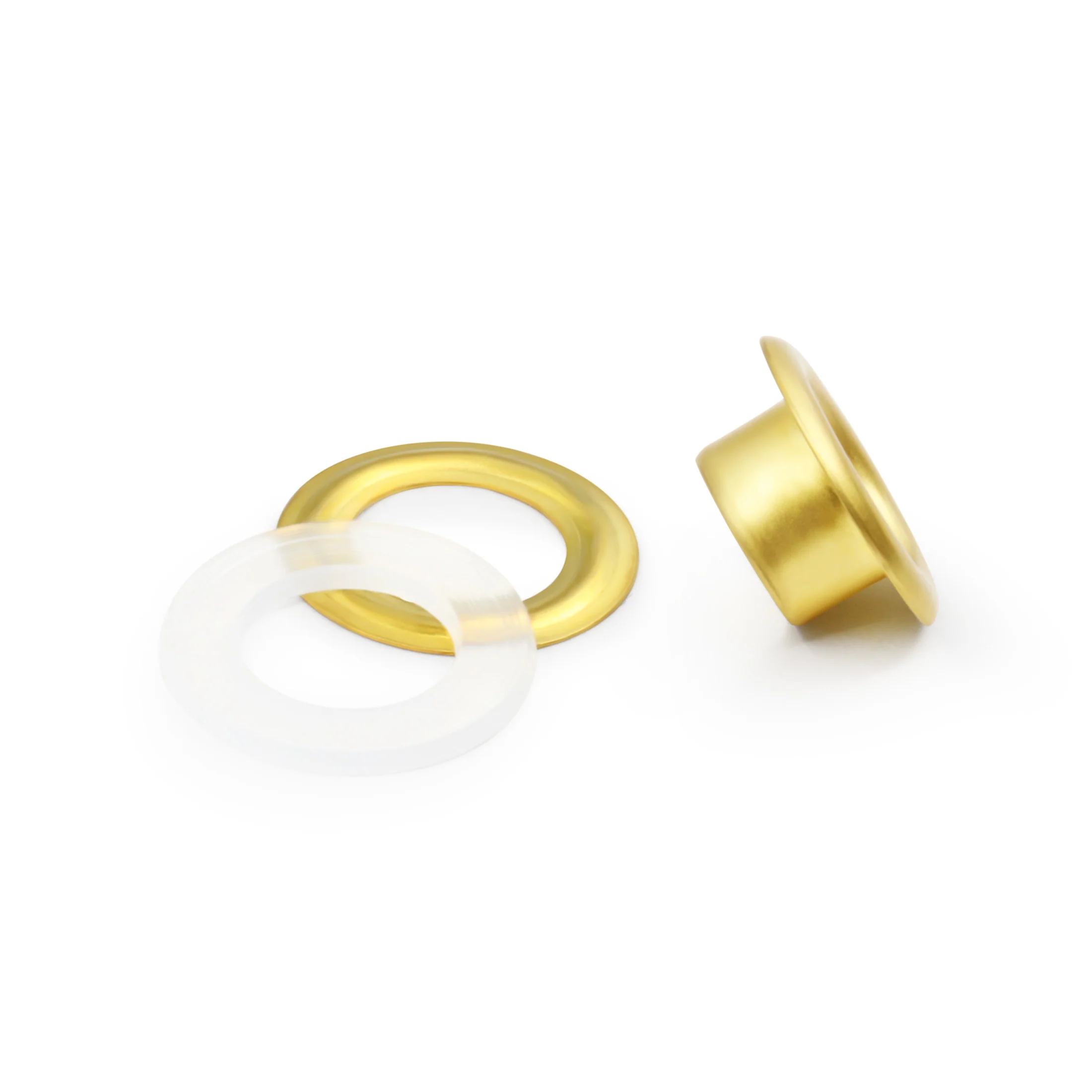 1/4" 2-Part Eyelets, 15 Sets, Matte Gold - Image 2