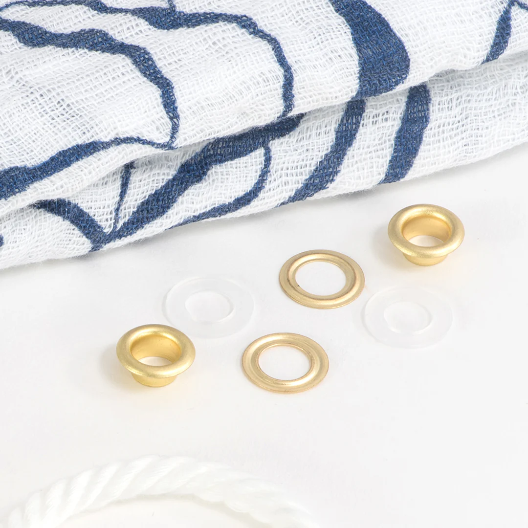 1/4" 2-Part Eyelets, 15 Sets, Matte Gold - Image 4