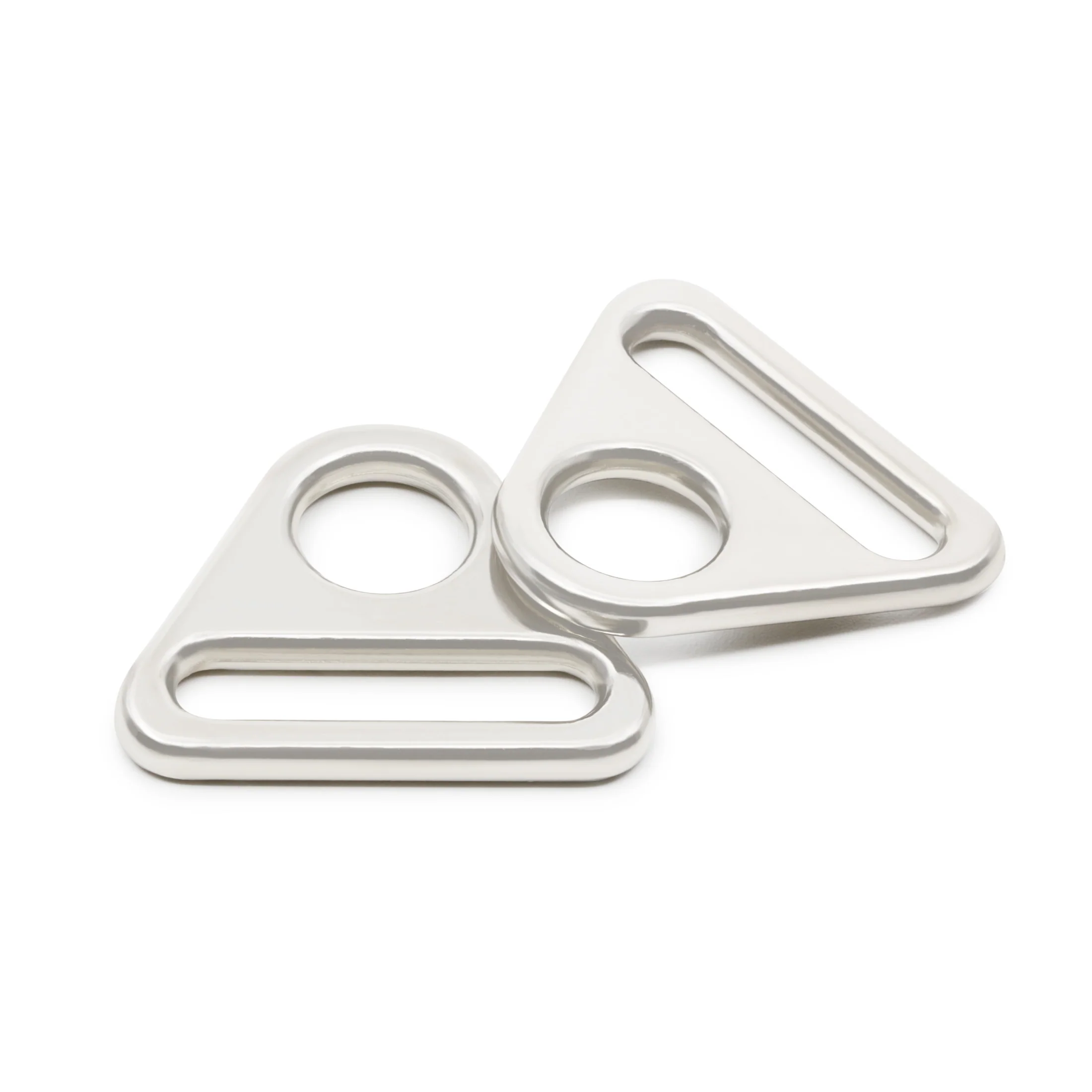 1" Triangle Rings, Nickel, 2 pc - Image 4