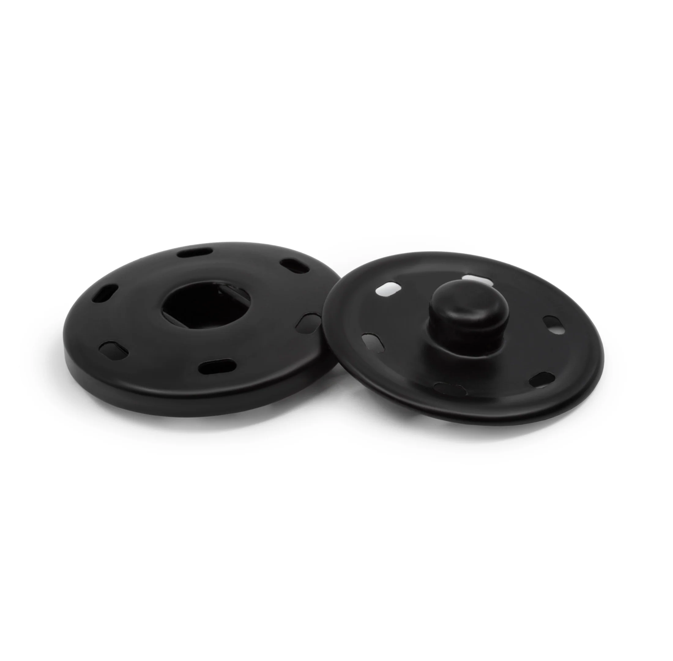 30mm Large Sew-On Snaps, 2 Sets, Black - Image 2