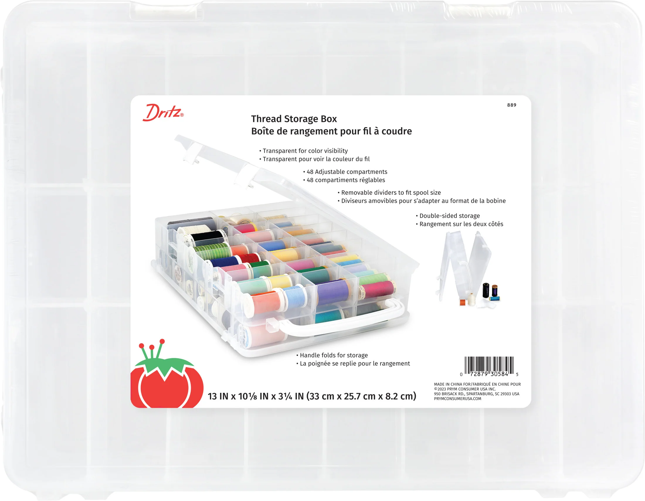 Thread Storage Box, 48 Compartments