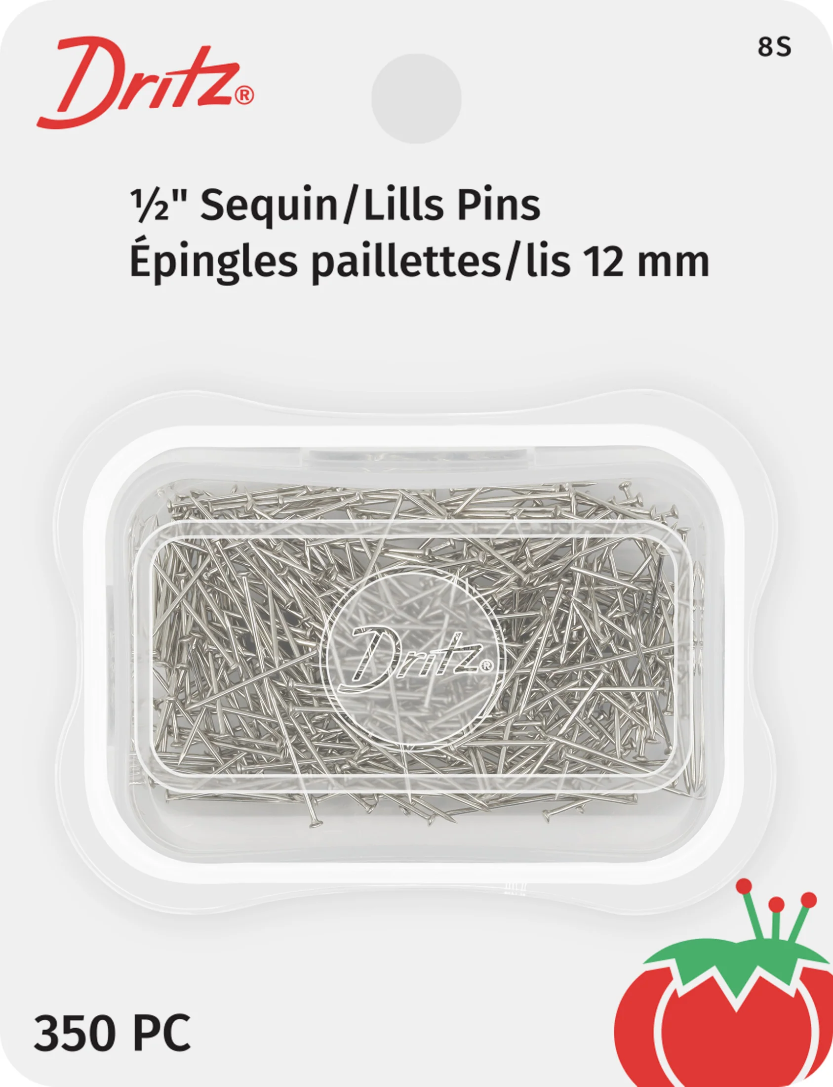 1/2" Sequin/Lills Pins, 350 pc