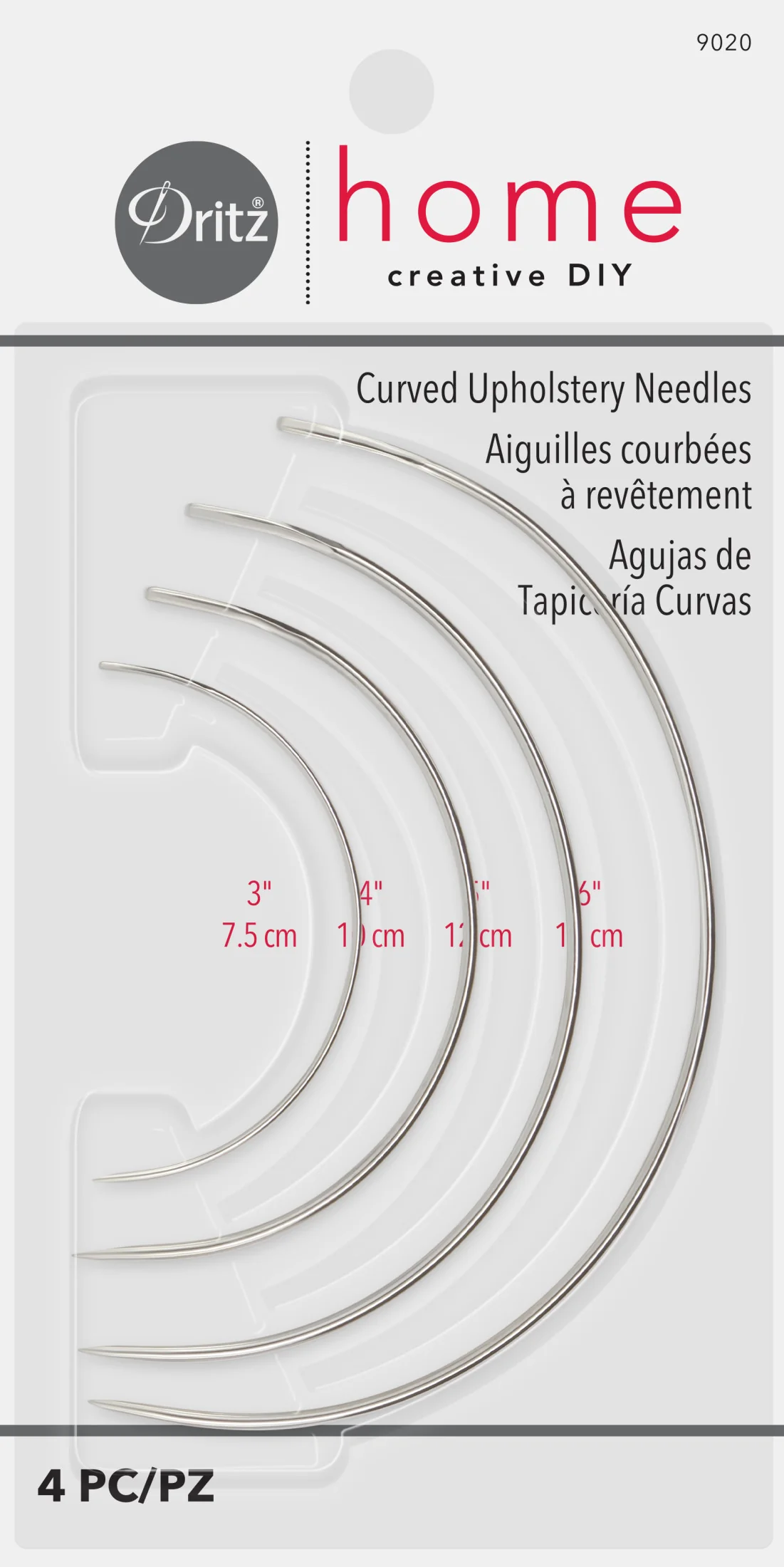 Curved Upholstery Needles, Assorted, 4 pc