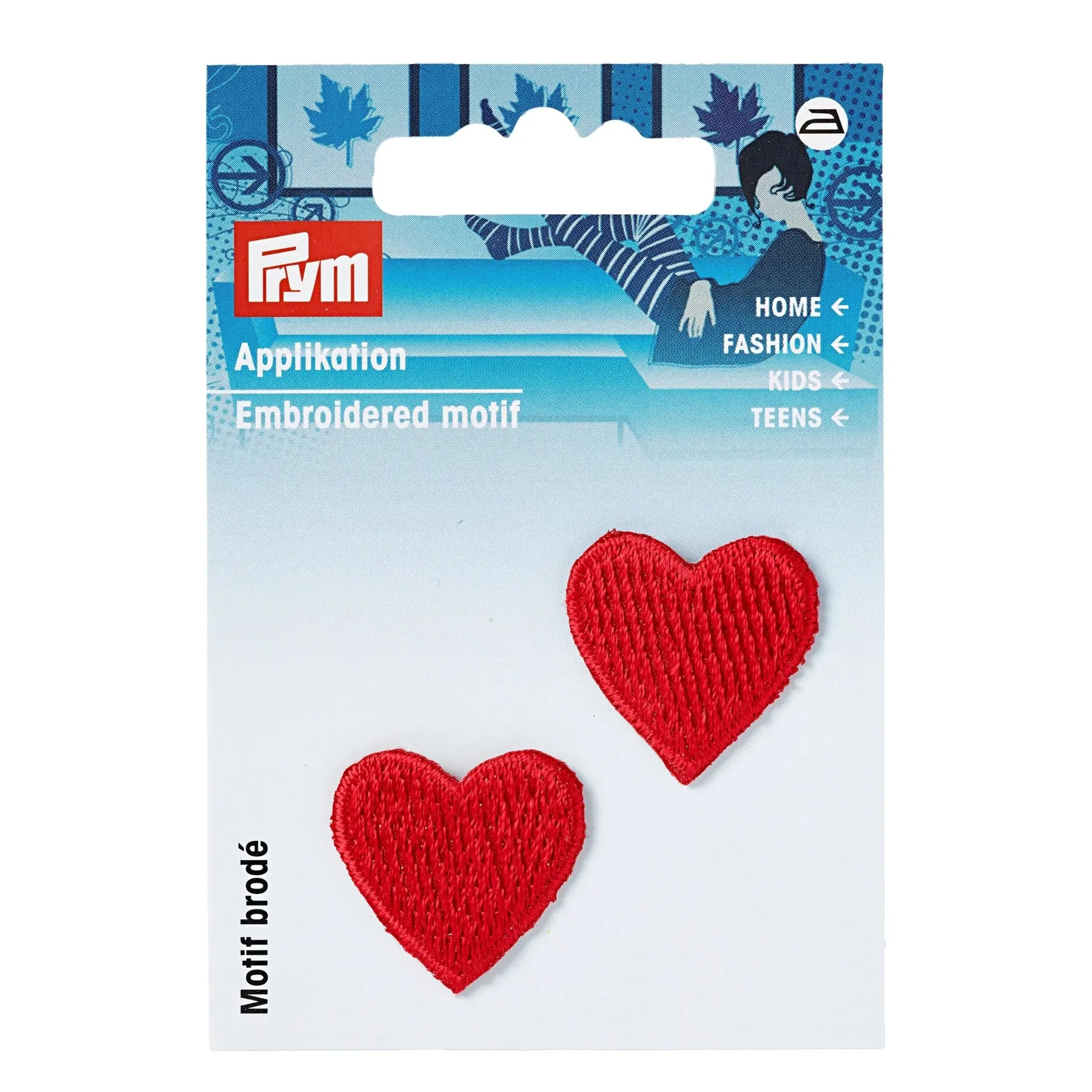 Applique, Hearts, 2 pc