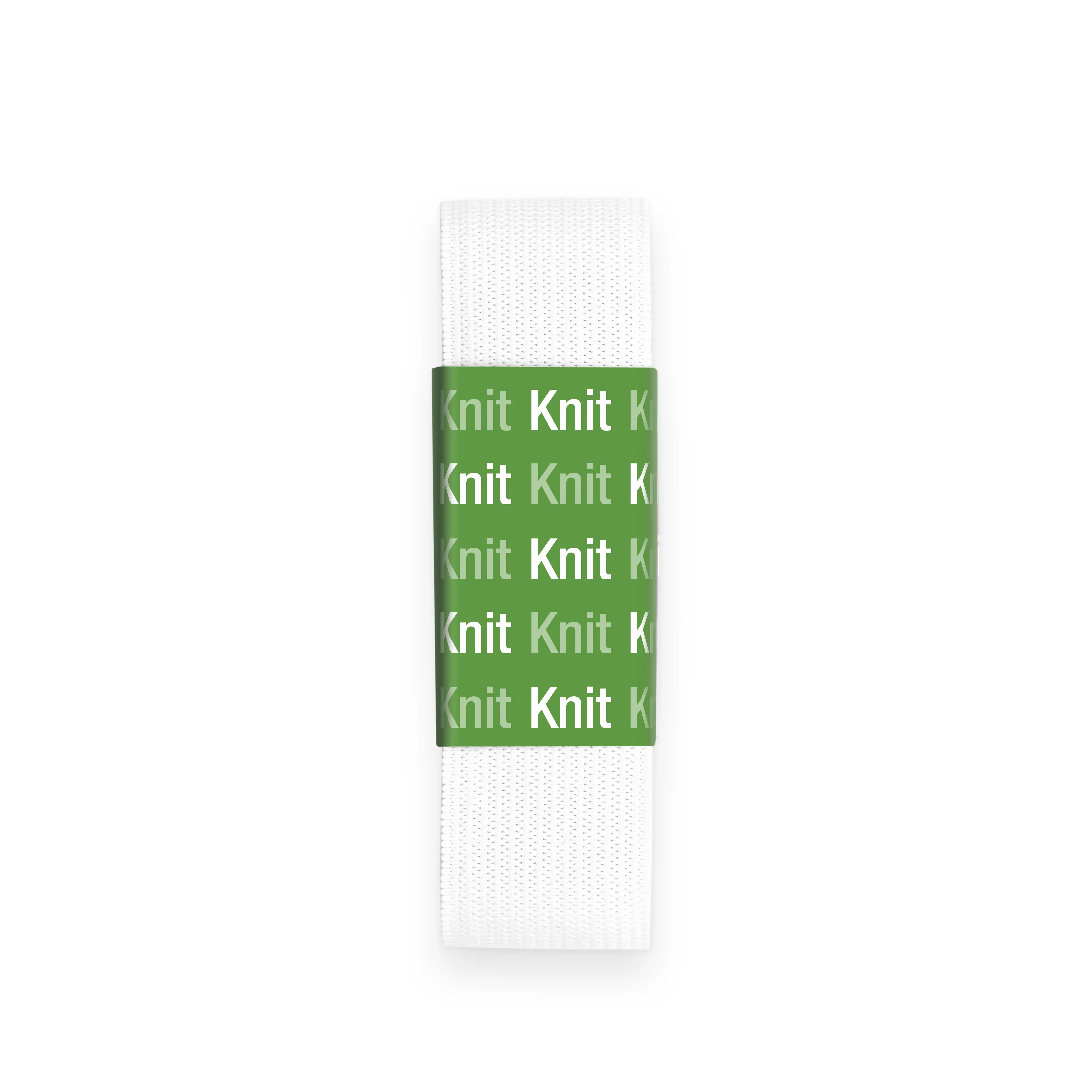 1" Knit Non-Roll Elastic, White, 30" - Image 2