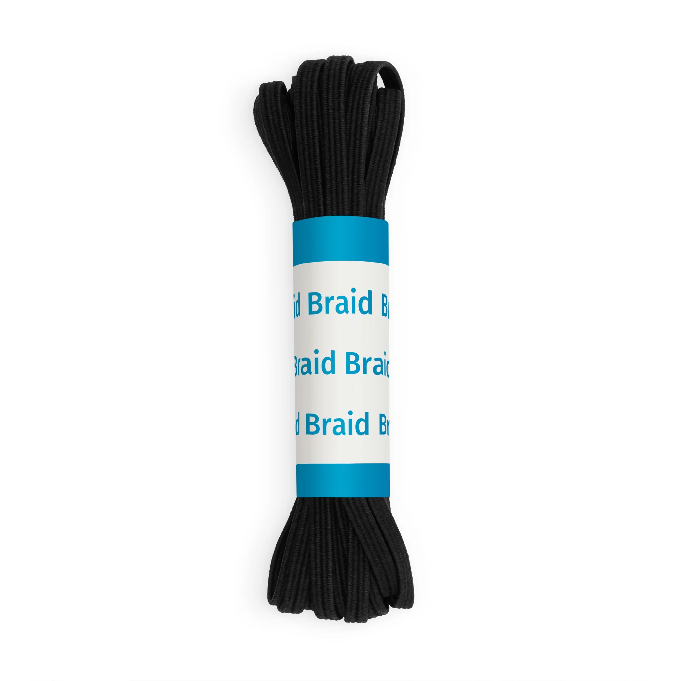 1/8" Black Braided Elastic, 4 yd - Image 2