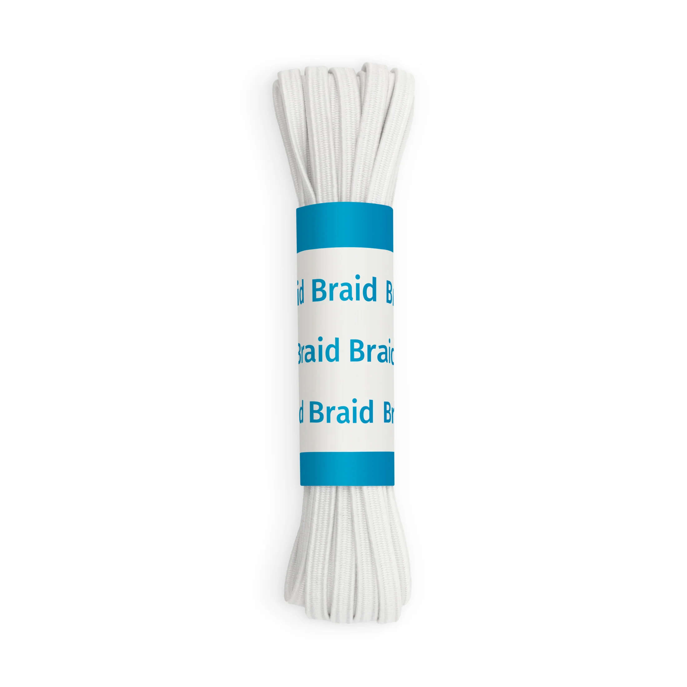 1/8" White Braided Elastic, 4 yd - Image 2