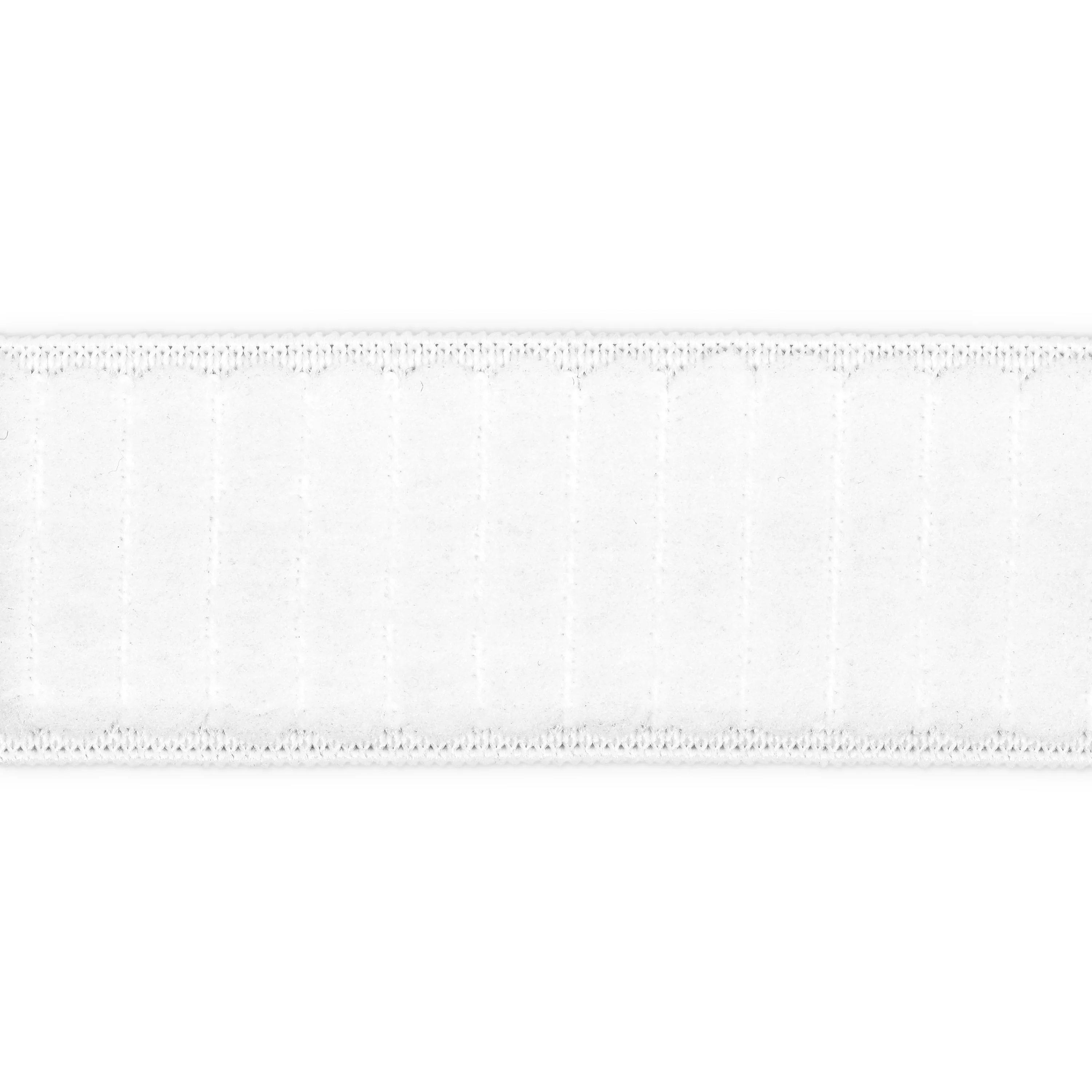 1" Plush-Back Elastic, White, 1 yd - Image 4