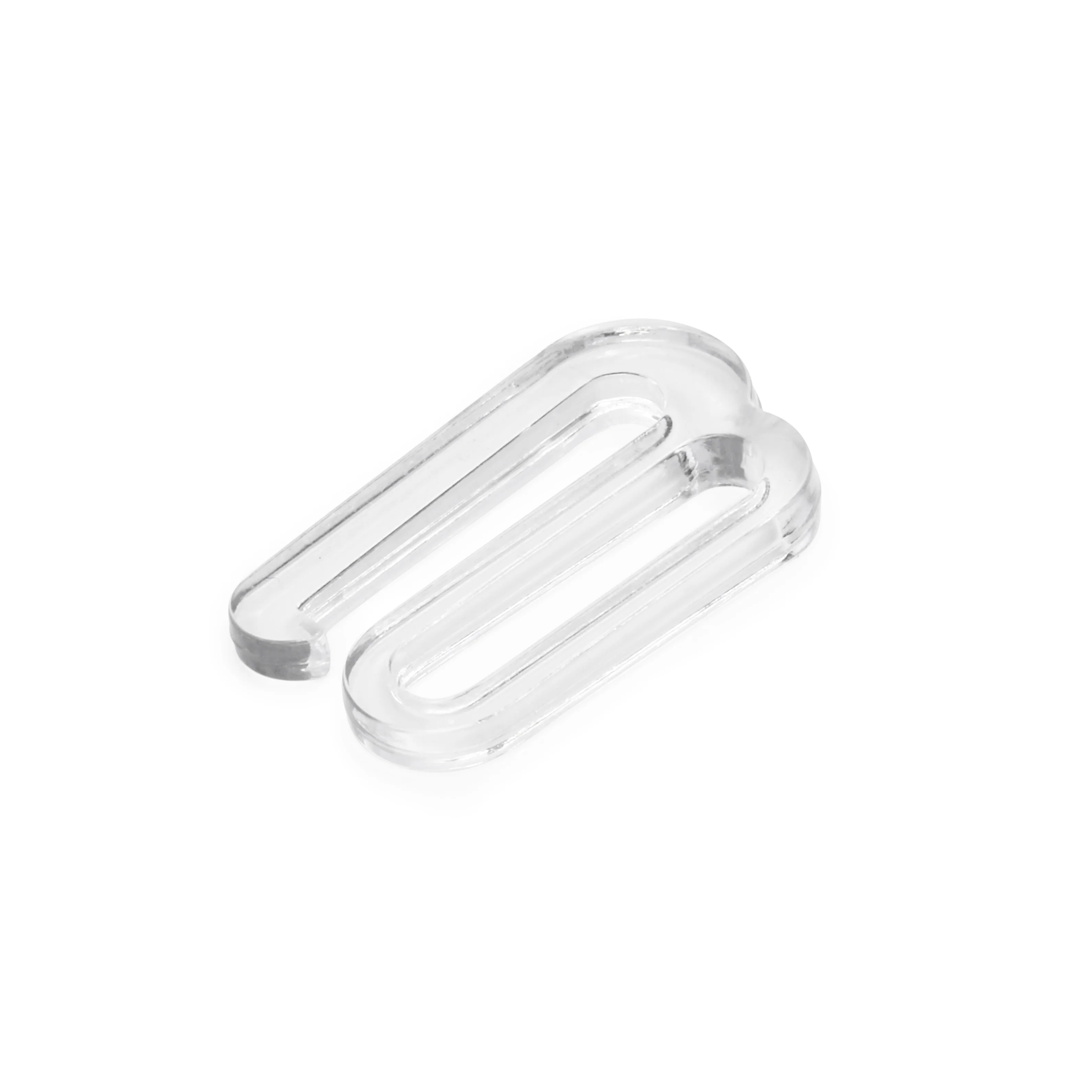 1" Swim Suit Bra Hooks, 2 pc, Clear - Image 2