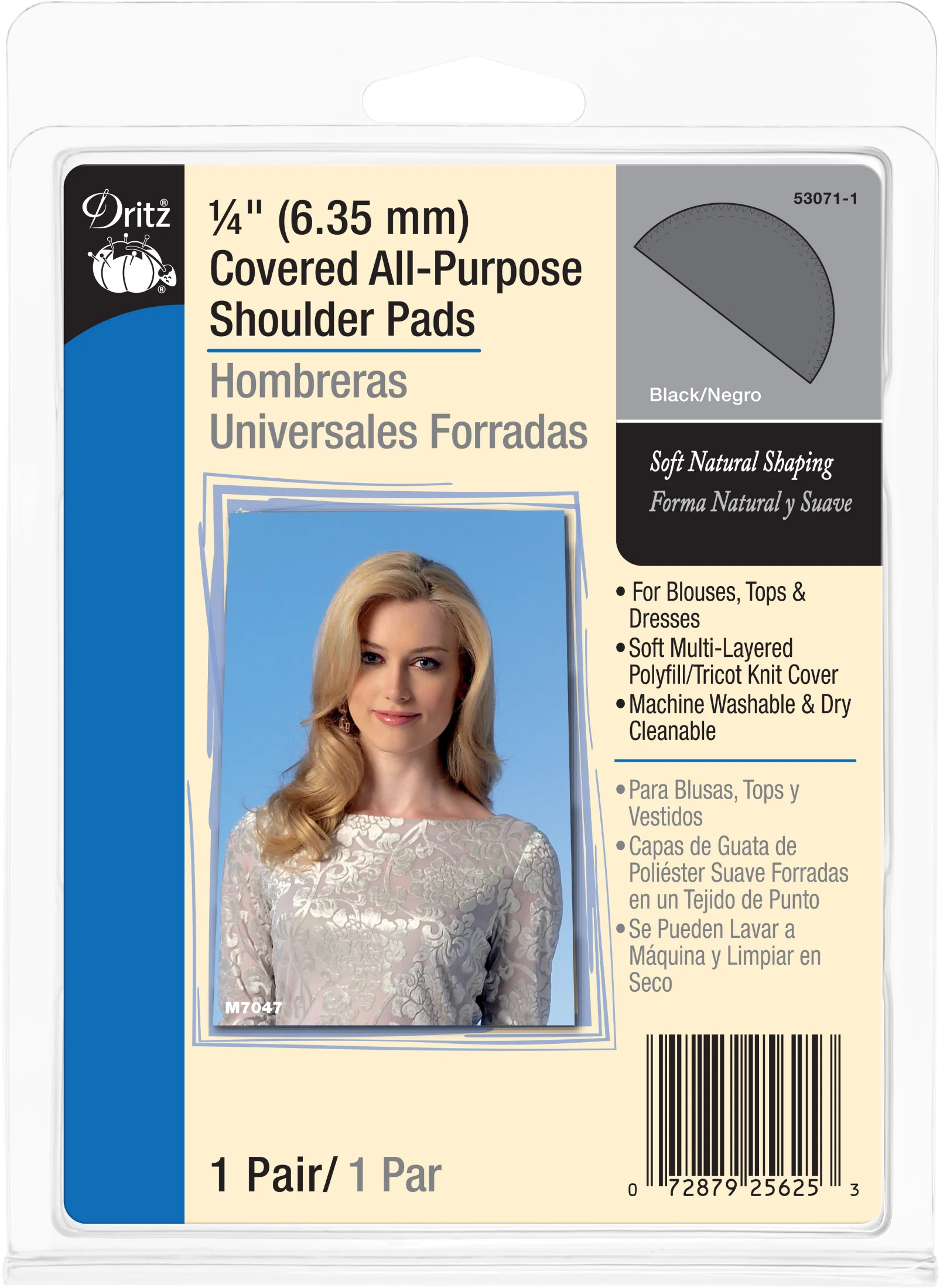 1/4" Covered All-Purpose Shoulder Pads - Image 5