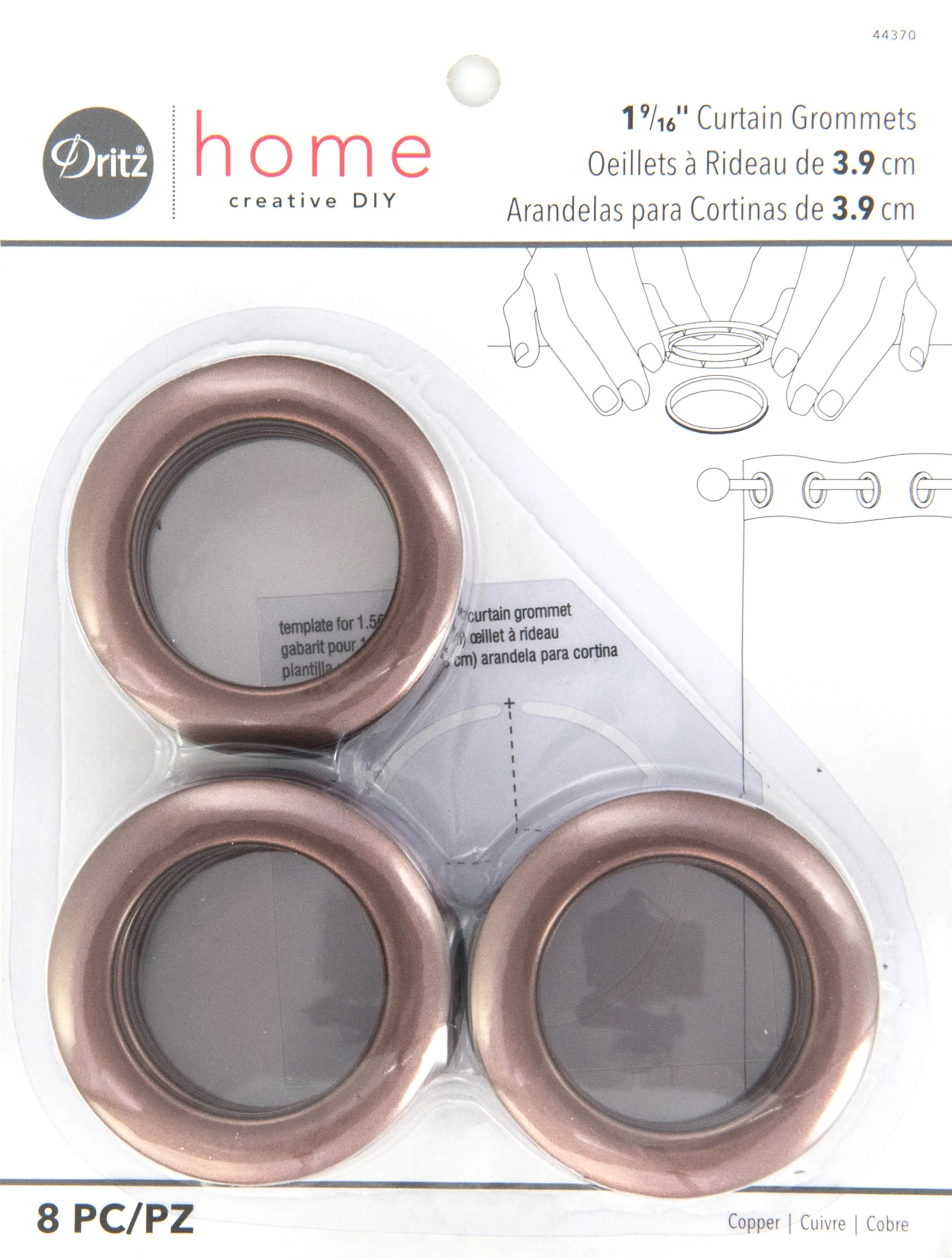 1-9/16" Curtain Grommets, 8 Sets