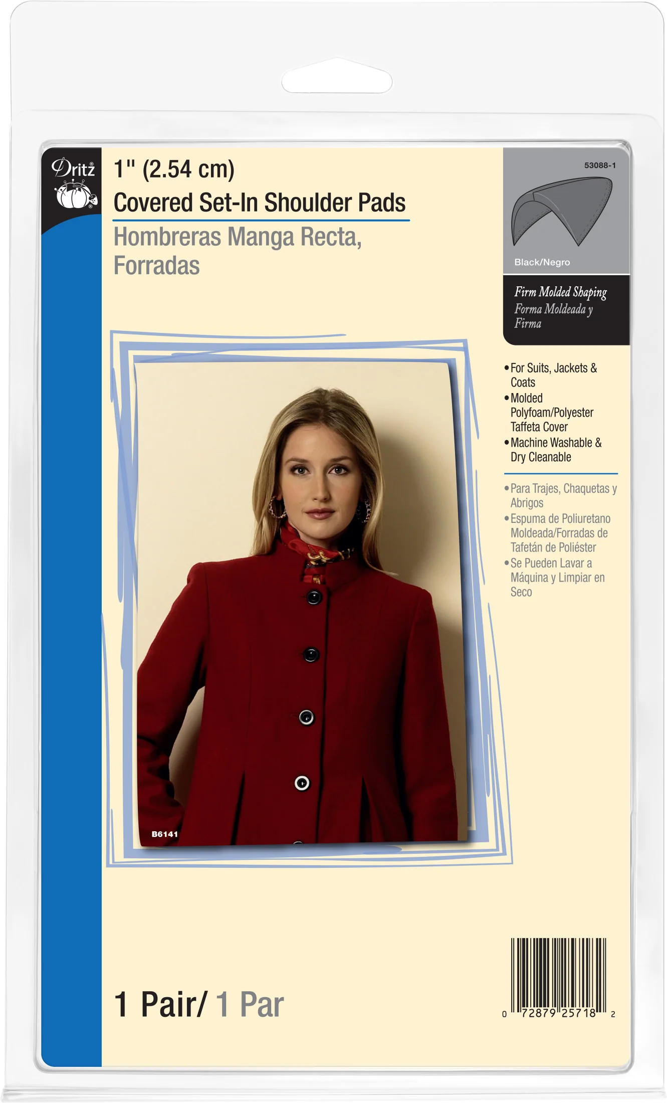 1" Covered Set-In Shoulder Pads - Image 5