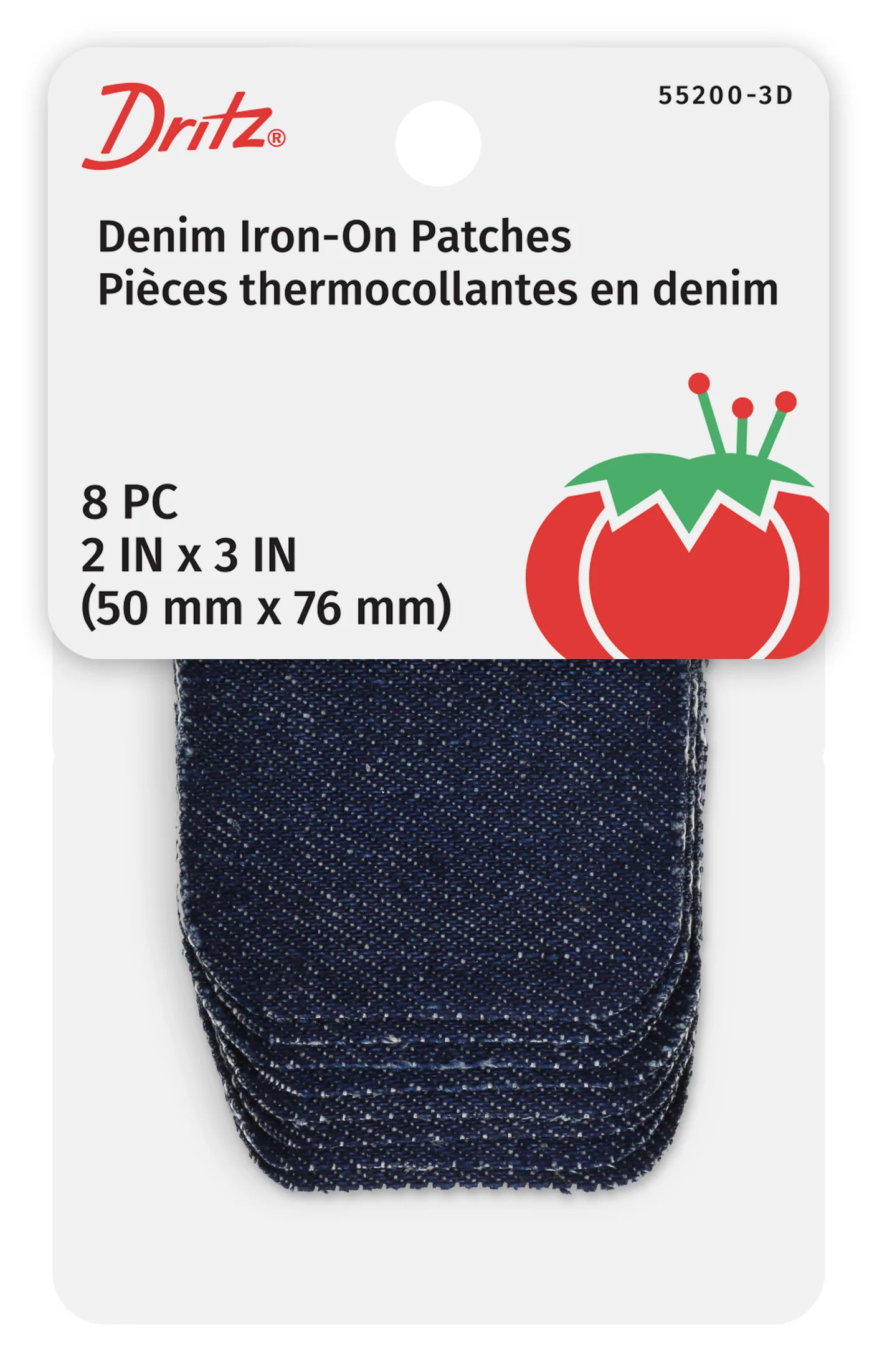 Denim Iron-On Patches, 2" x 3", 8 pc - Image 4
