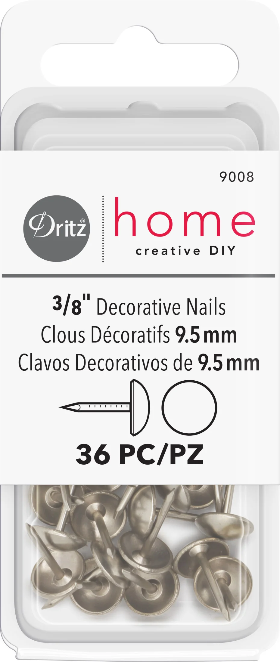 3/8" Smooth Decorative Nails, 36 pc - Image 5