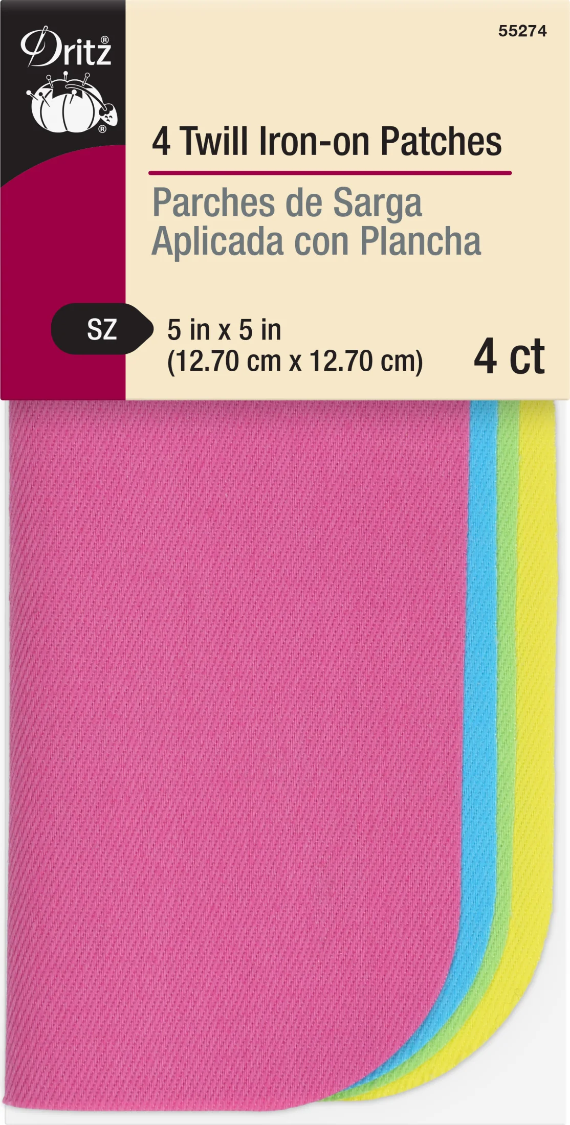 Twill Iron-On Patches, 5" x 5", 4 pc - Image 21