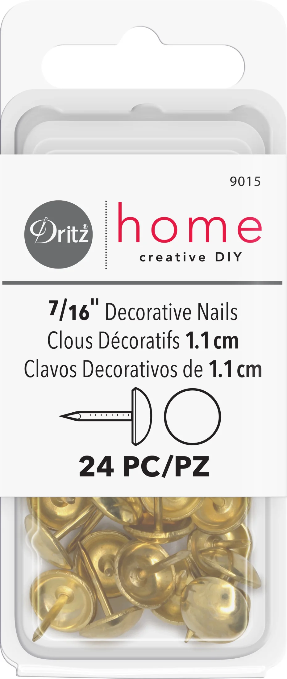 7/16" Smooth Decorative Nails, 24 pc - Image 13