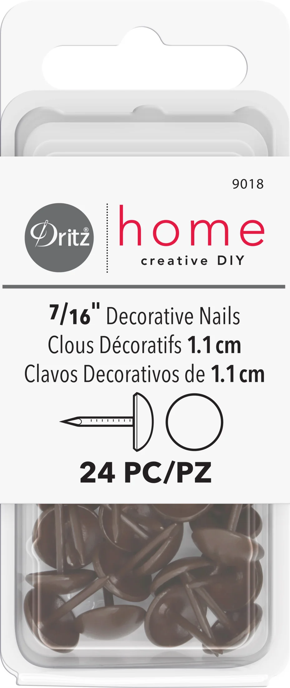 7/16" Smooth Decorative Nails, 24 pc - Image 21