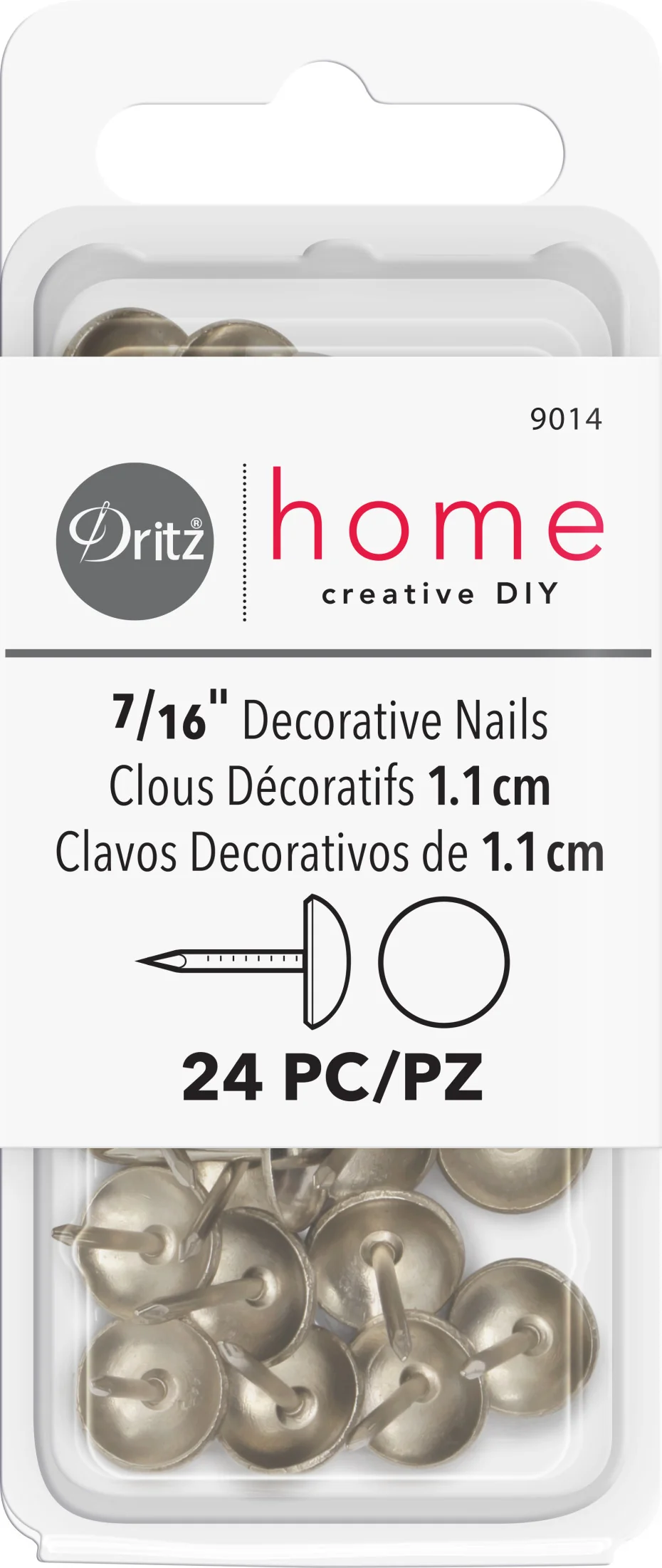 7/16" Smooth Decorative Nails, 24 pc - Image 29