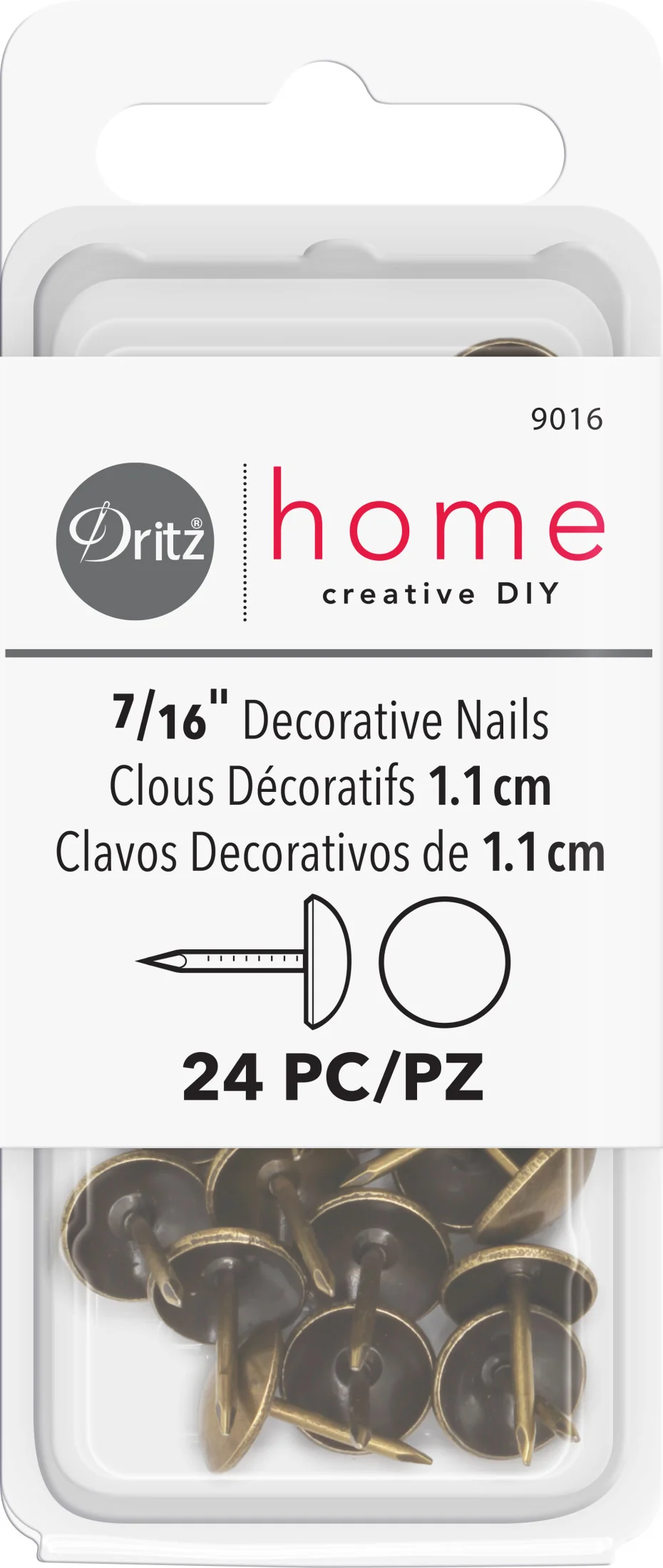 7/16" Smooth Decorative Nails, 24 pc - Image 5