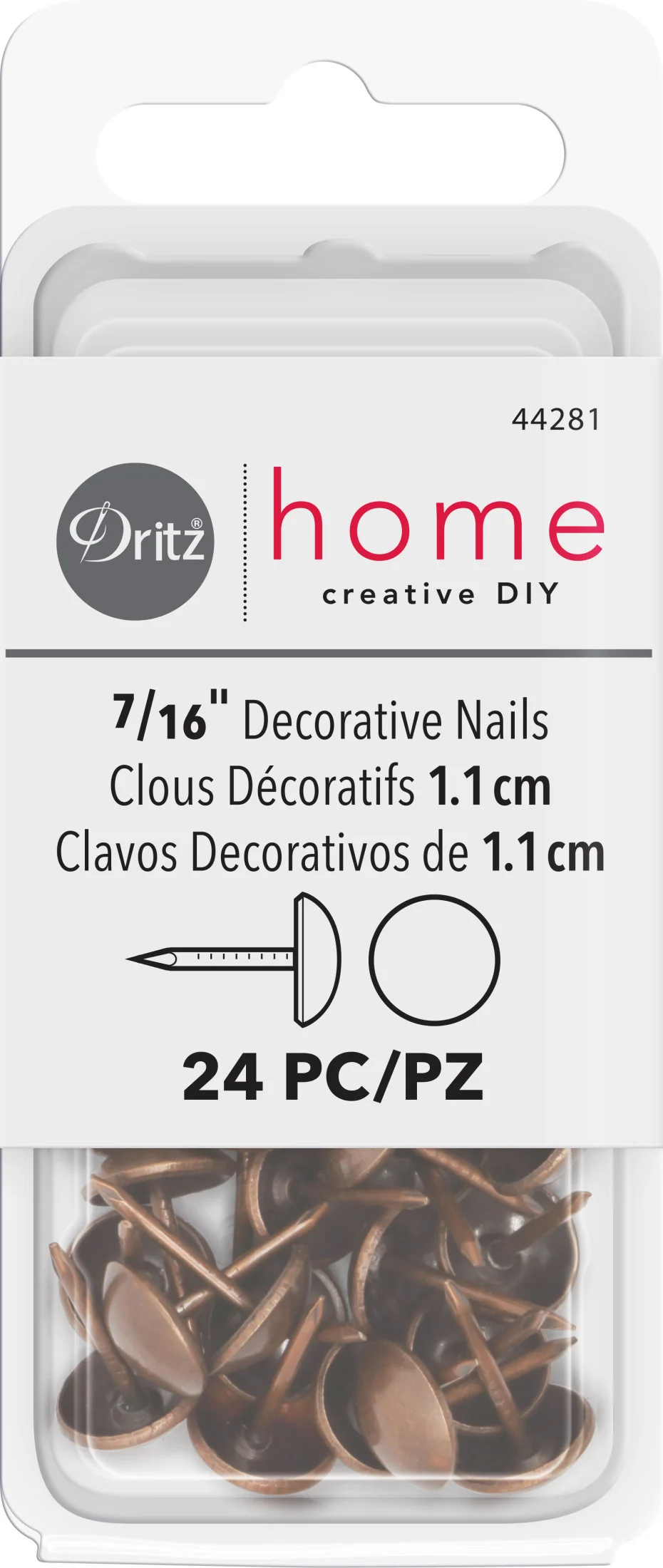 7/16" Smooth Decorative Nails, 24 pc - Image 9