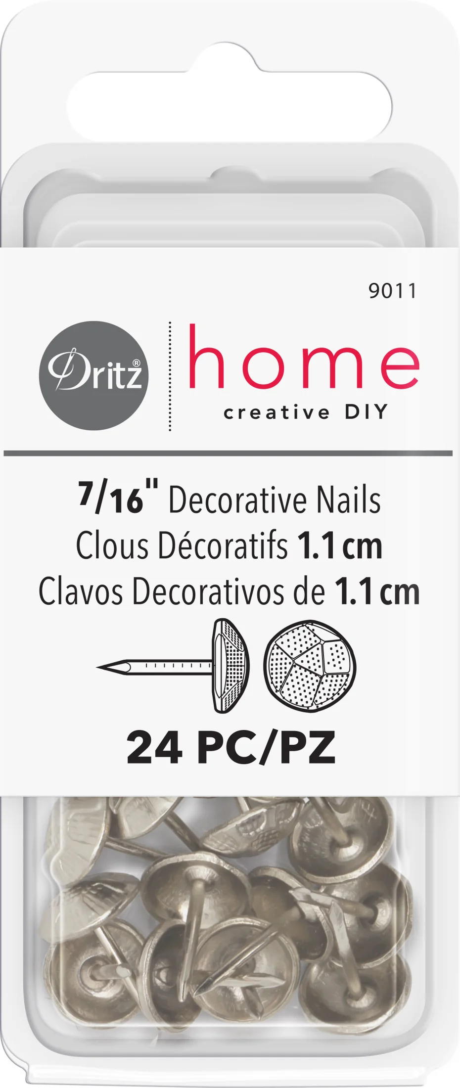 7/16" Textured Decorative Nails, 24 pc - Image 13