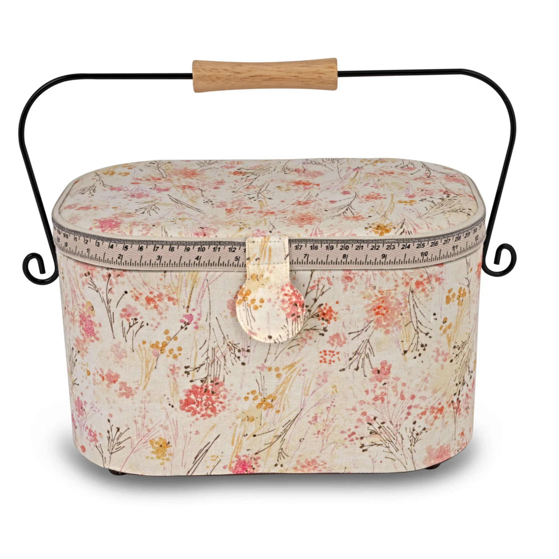 Oval Sewing Basket with Metal Handle, Large - Image 13