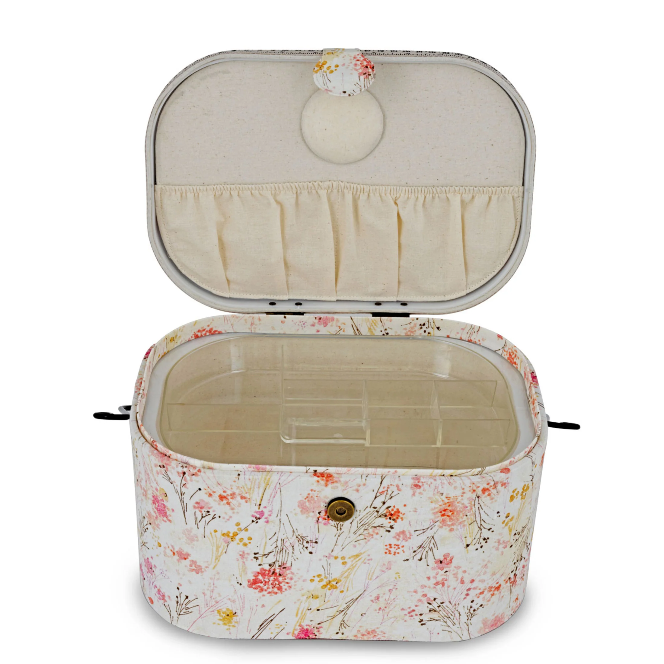 Oval Sewing Basket with Metal Handle, Large - Image 14
