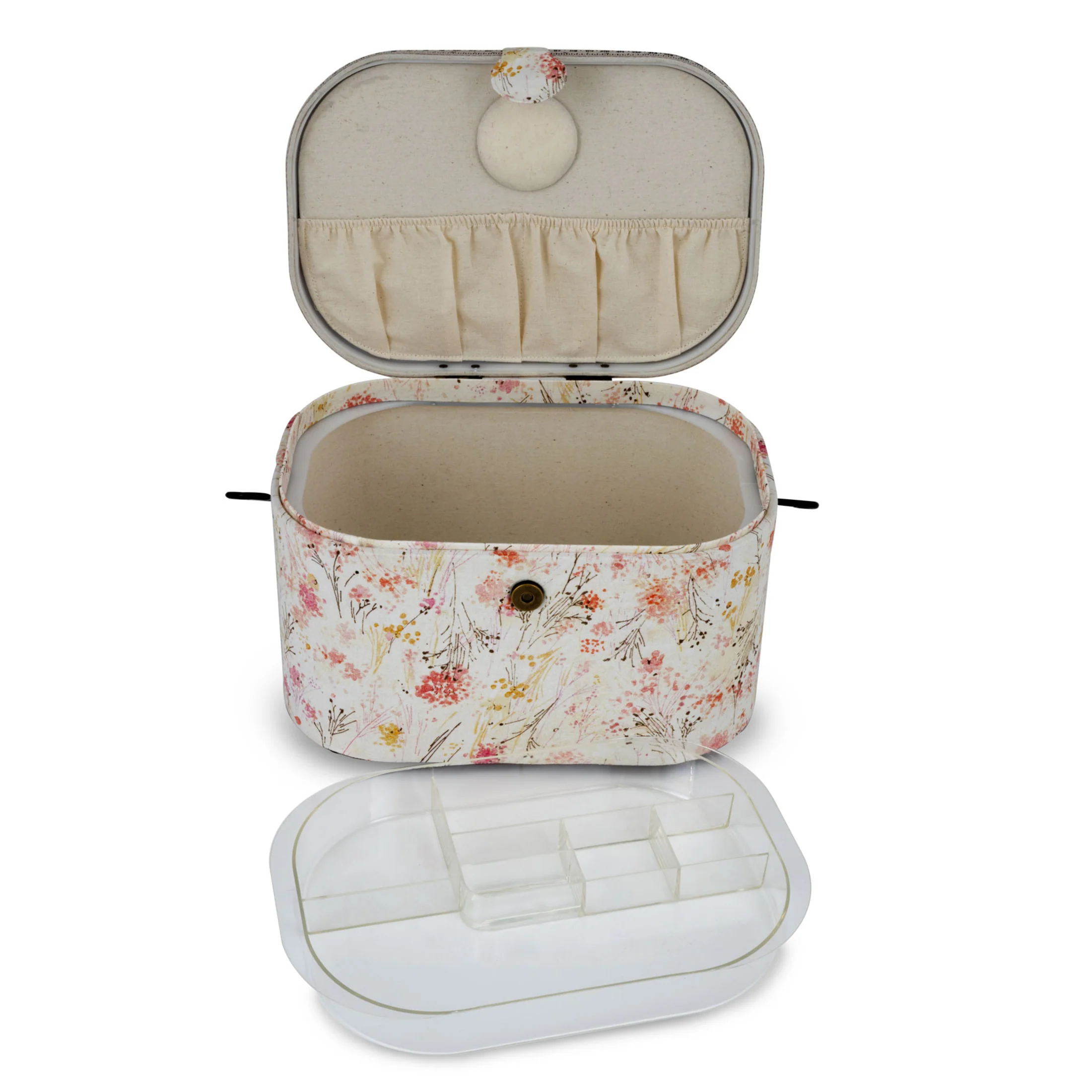 Oval Sewing Basket with Metal Handle, Large - Image 15