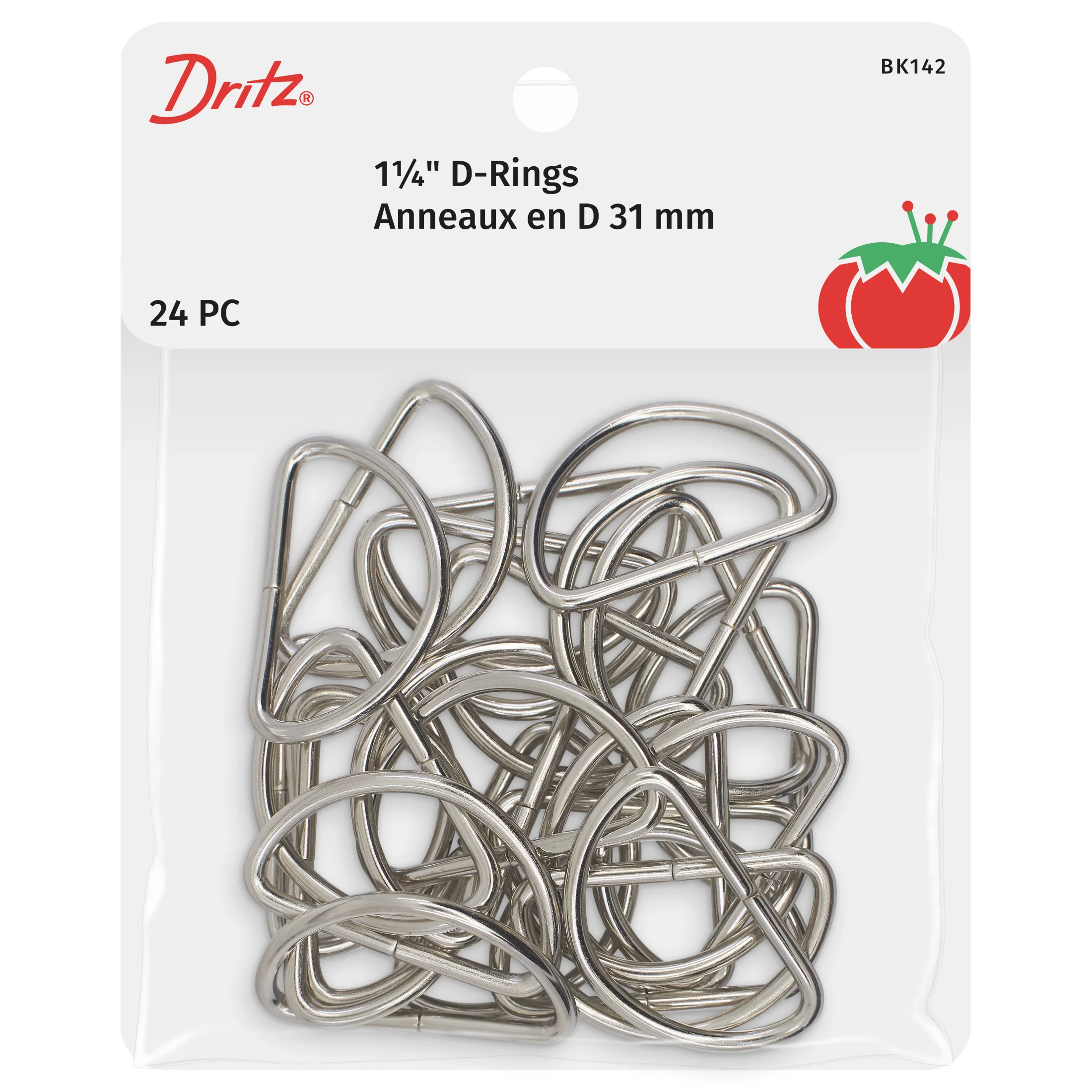 1-1/4" D-Rings, 24 pc