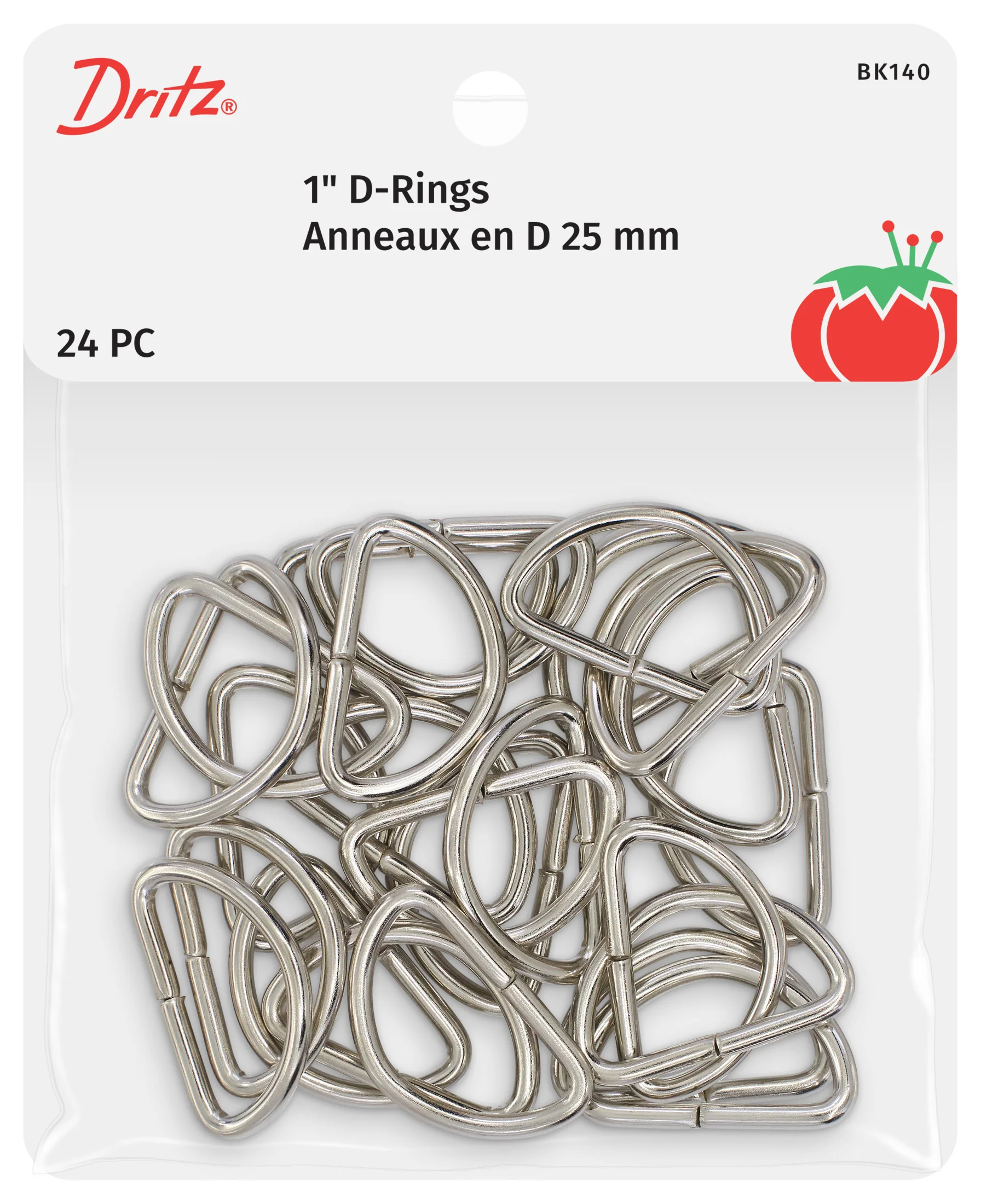 1" D-Rings, 24 pc