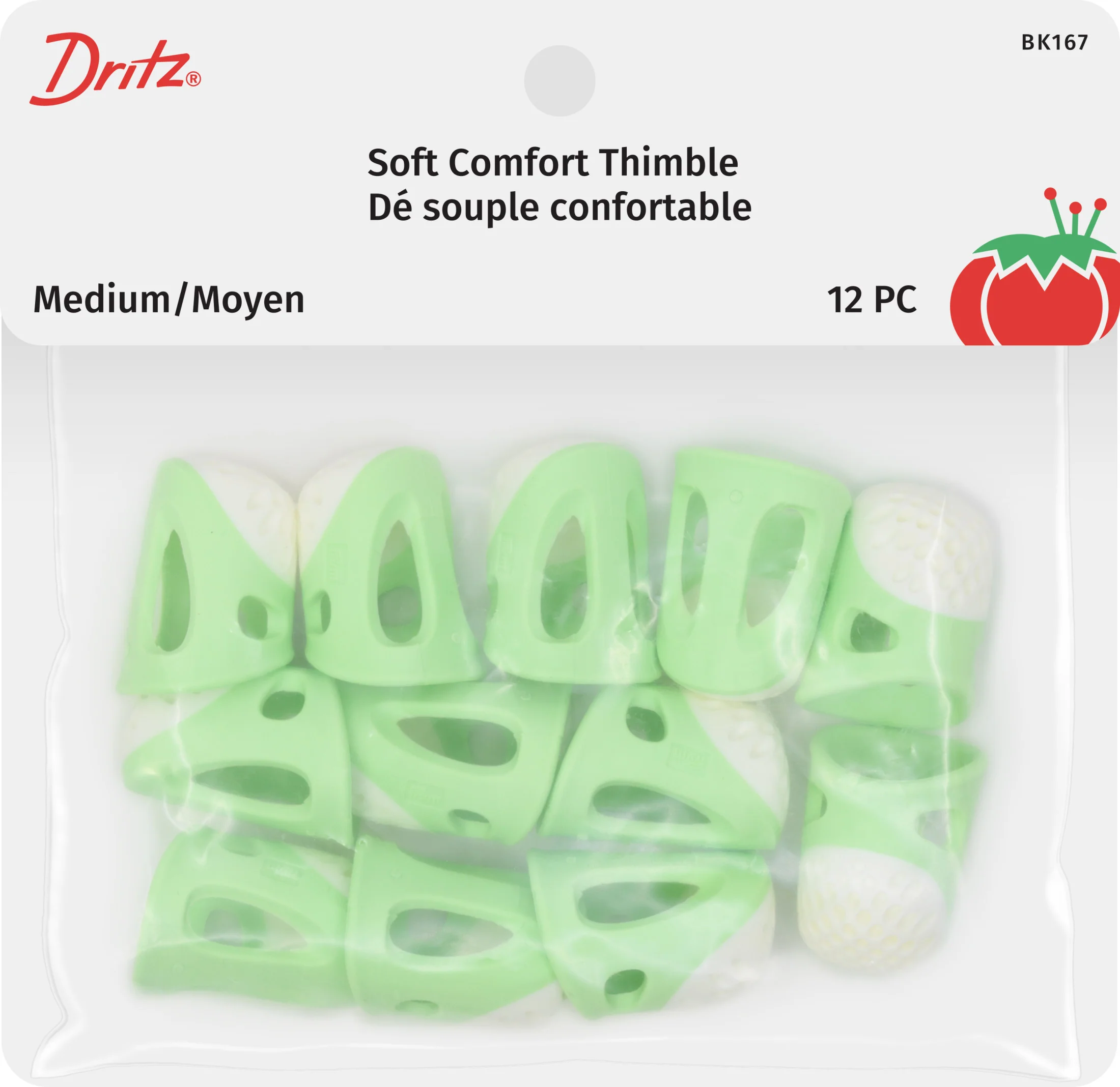 Soft Comfort Thimbles, 12 pc