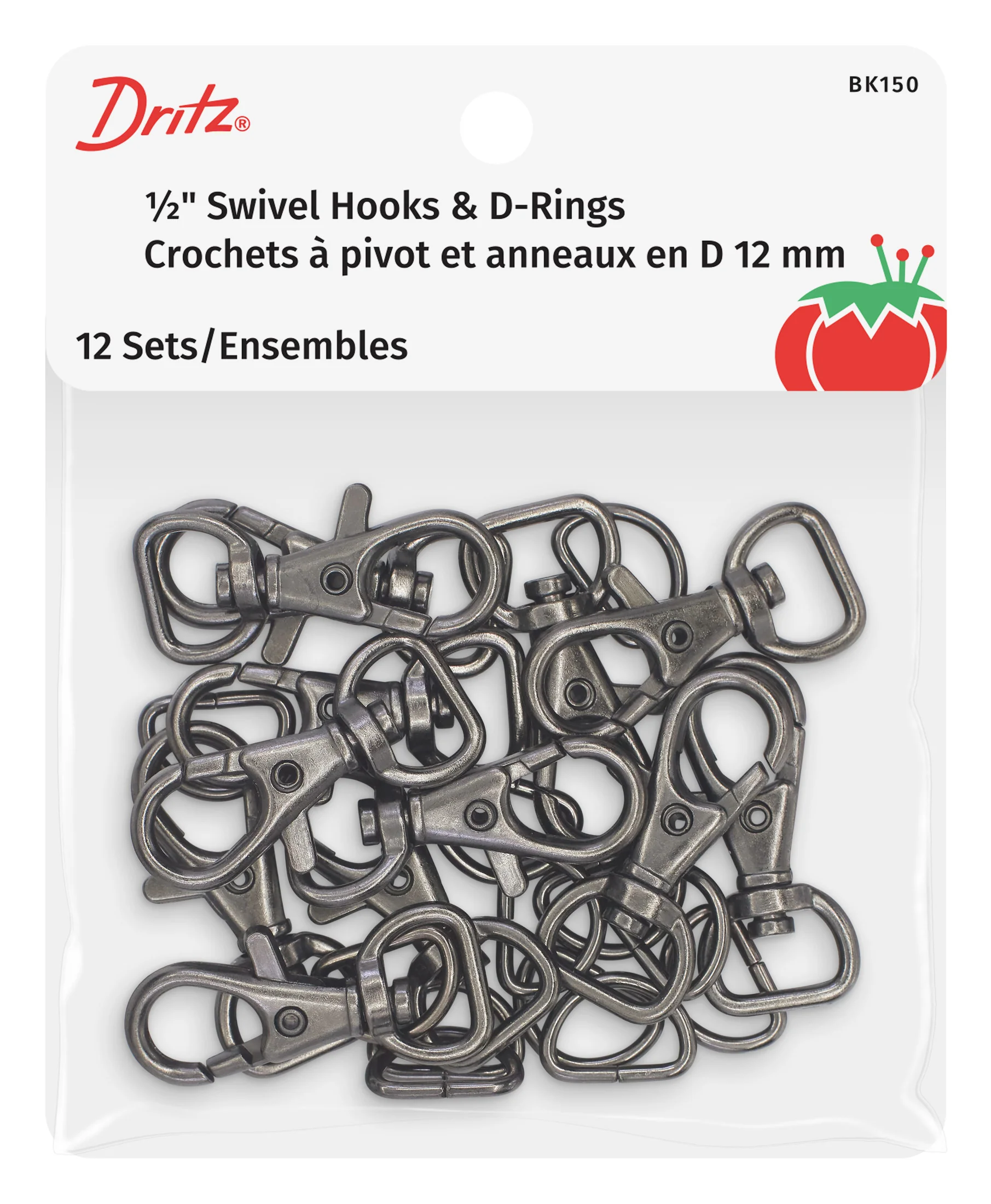 1/2" Swivel Hooks & D-Rings, 12 Sets - Image 9